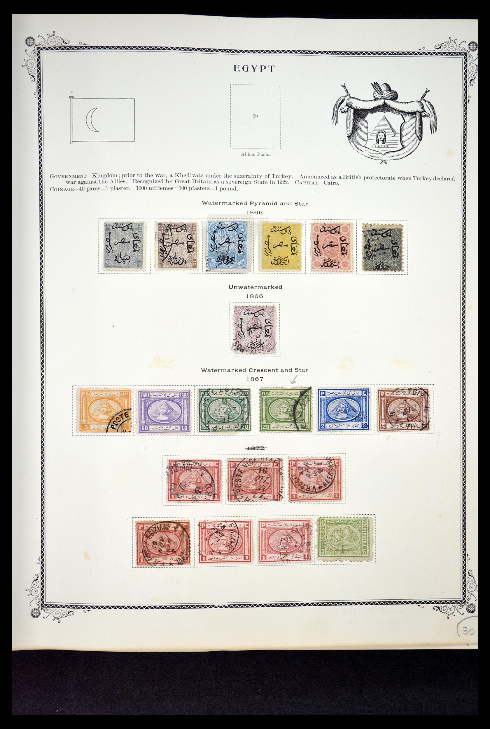 34966 054 - Postzegelverzameling 34966 Egypte 1866-1984.