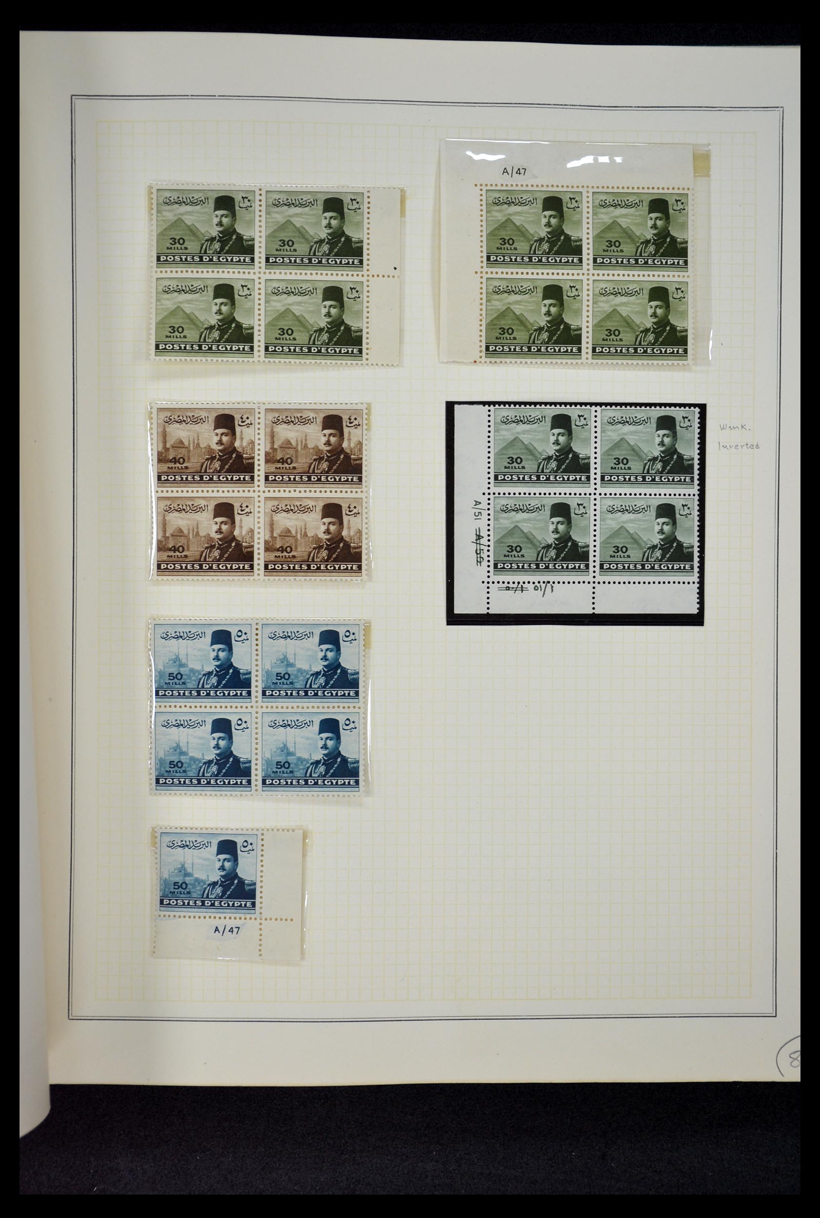 34966 077 - Postzegelverzameling 34966 Egypte 1866-1984.
