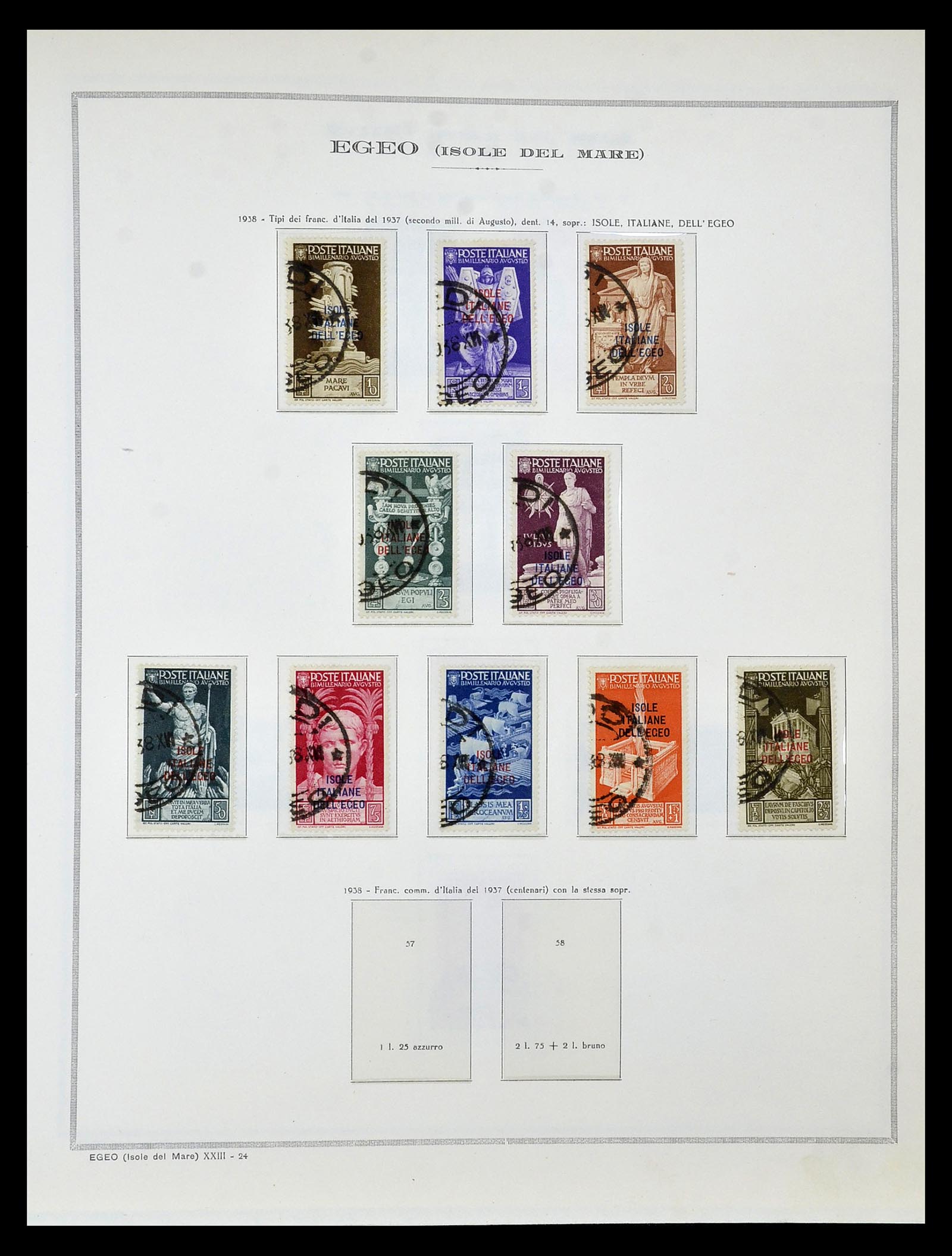 34970 022 - Postzegelverzameling 34970 Italiaanse koloniën 1903-1939.