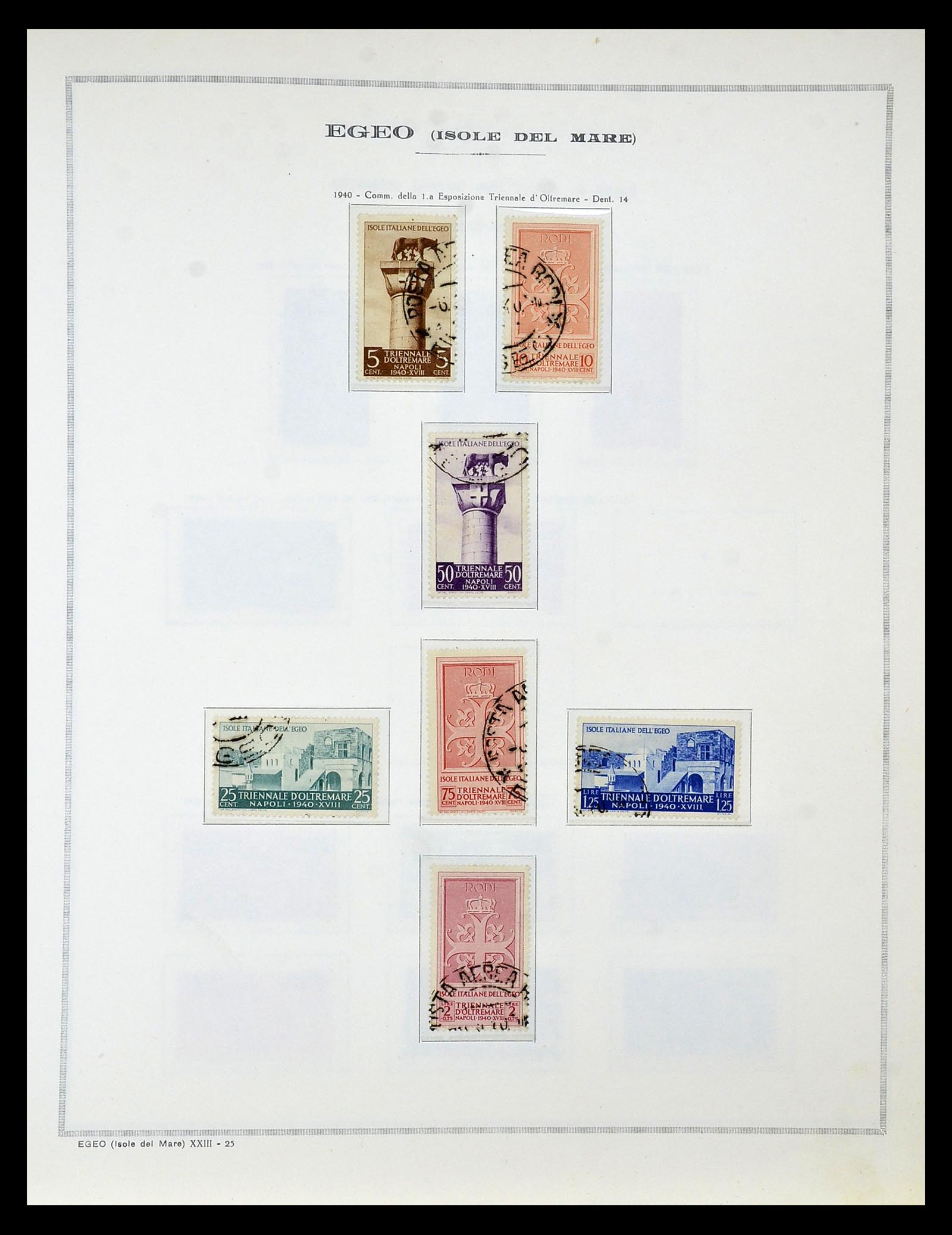 34970 023 - Postzegelverzameling 34970 Italiaanse koloniën 1903-1939.