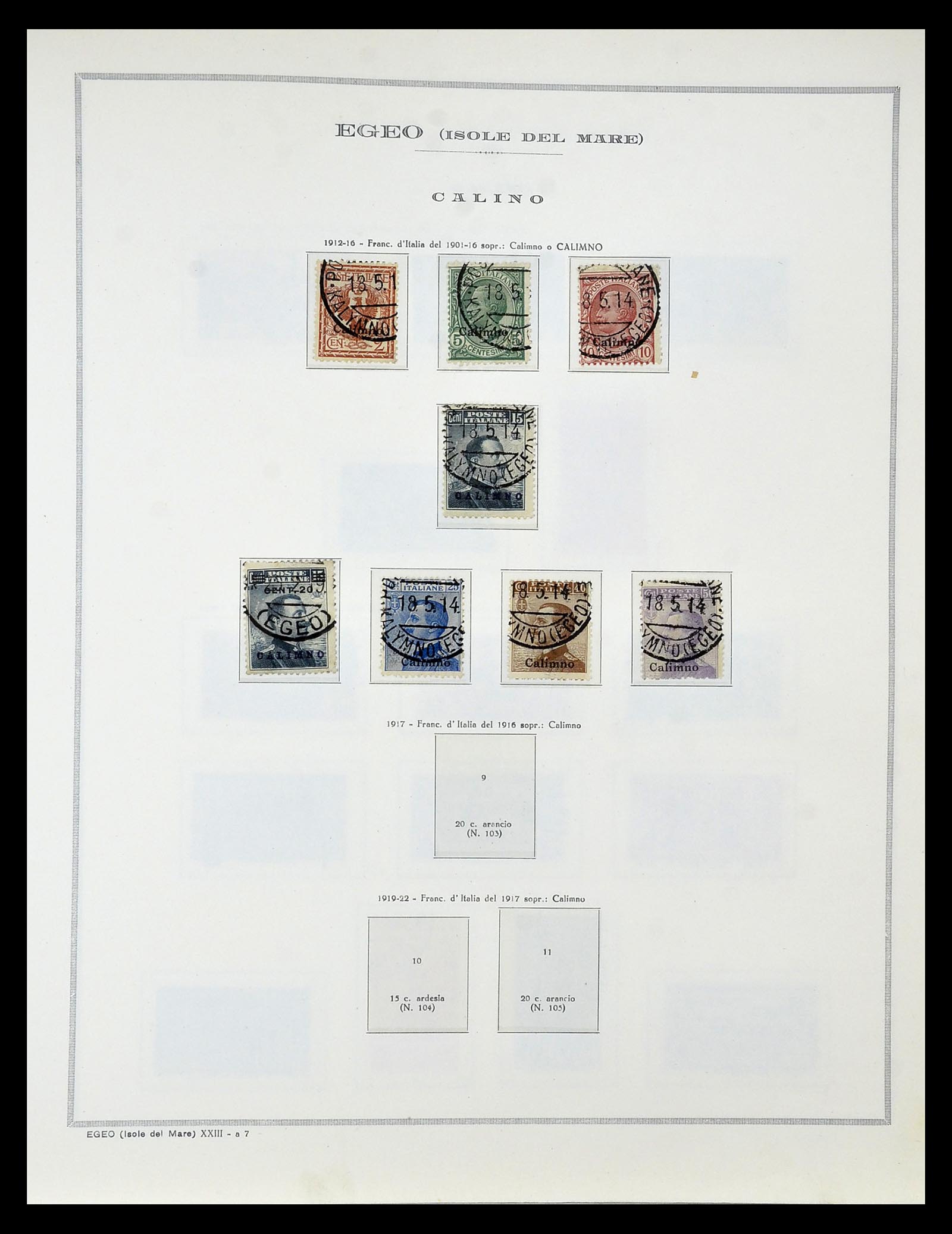 34970 031 - Postzegelverzameling 34970 Italiaanse koloniën 1903-1939.