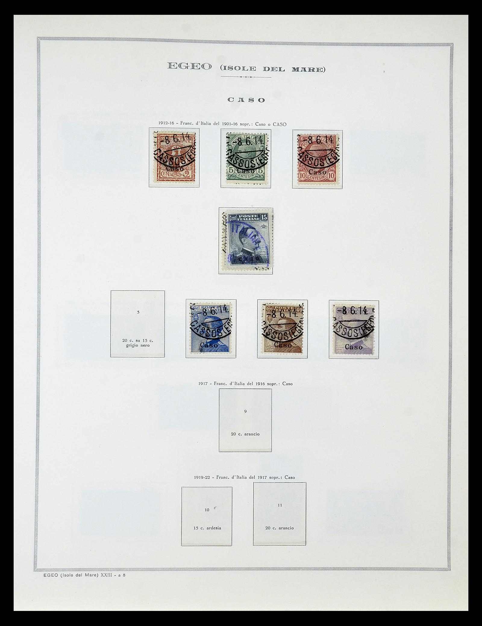 34970 033 - Postzegelverzameling 34970 Italiaanse koloniën 1903-1939.