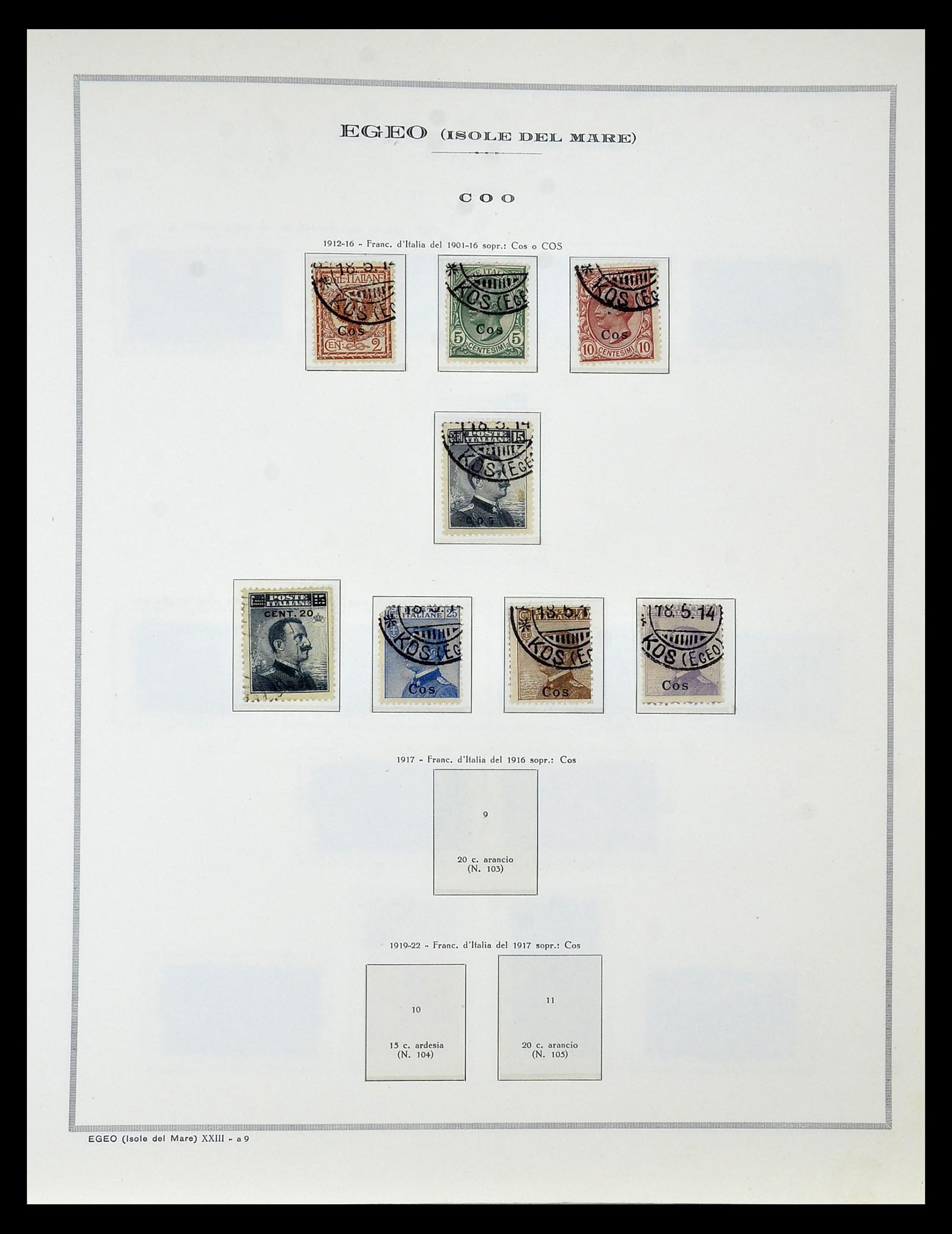 34970 035 - Postzegelverzameling 34970 Italiaanse koloniën 1903-1939.