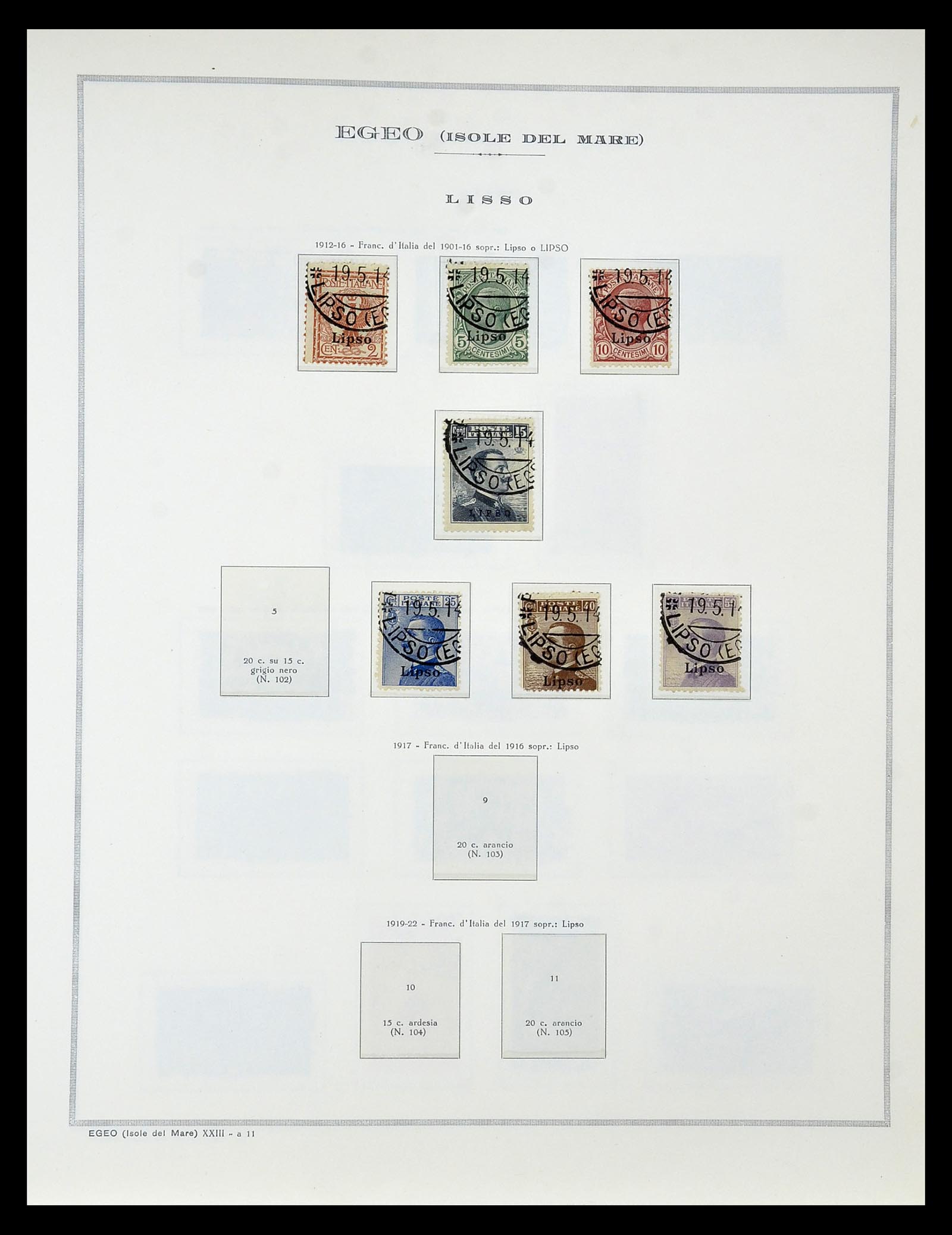 34970 039 - Postzegelverzameling 34970 Italiaanse koloniën 1903-1939.