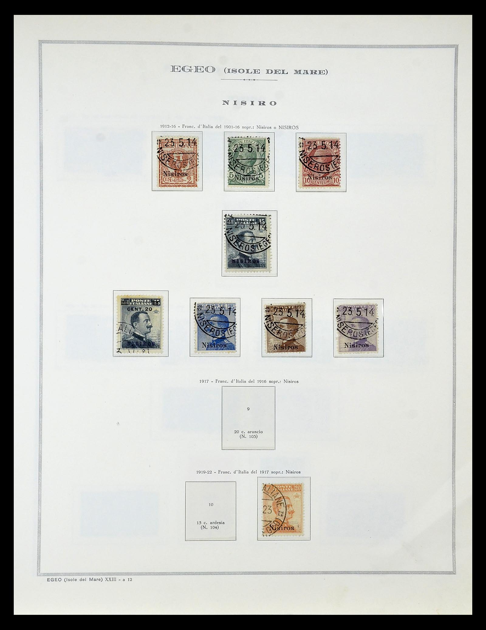 34970 041 - Postzegelverzameling 34970 Italiaanse koloniën 1903-1939.