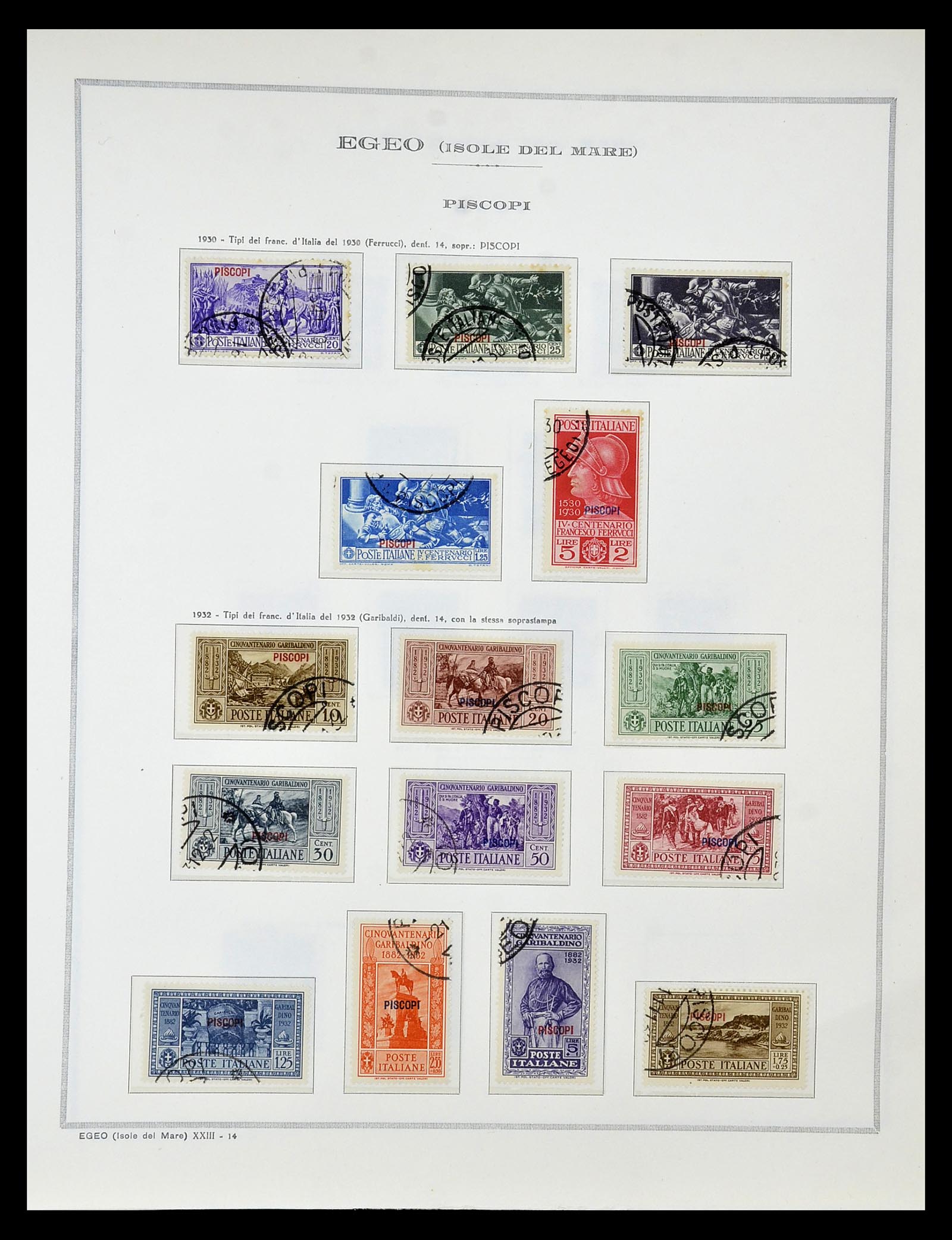 34970 047 - Postzegelverzameling 34970 Italiaanse koloniën 1903-1939.
