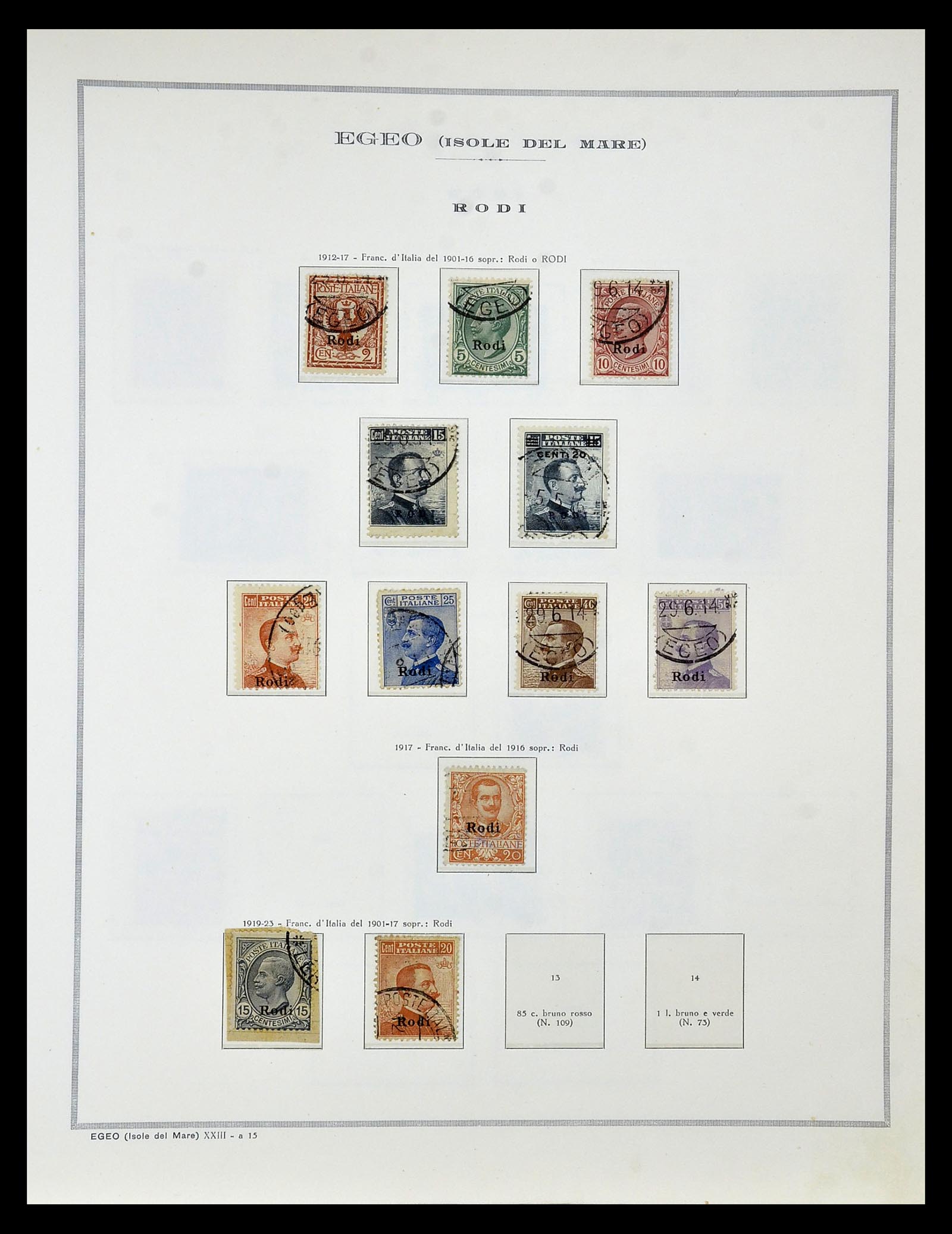 34970 048 - Postzegelverzameling 34970 Italiaanse koloniën 1903-1939.