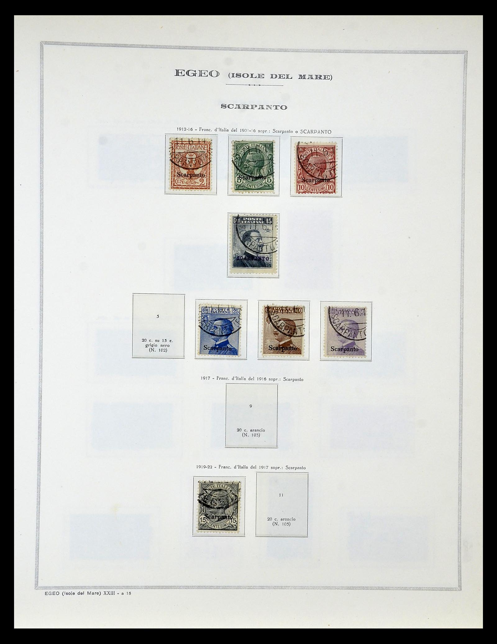 34970 054 - Postzegelverzameling 34970 Italiaanse koloniën 1903-1939.