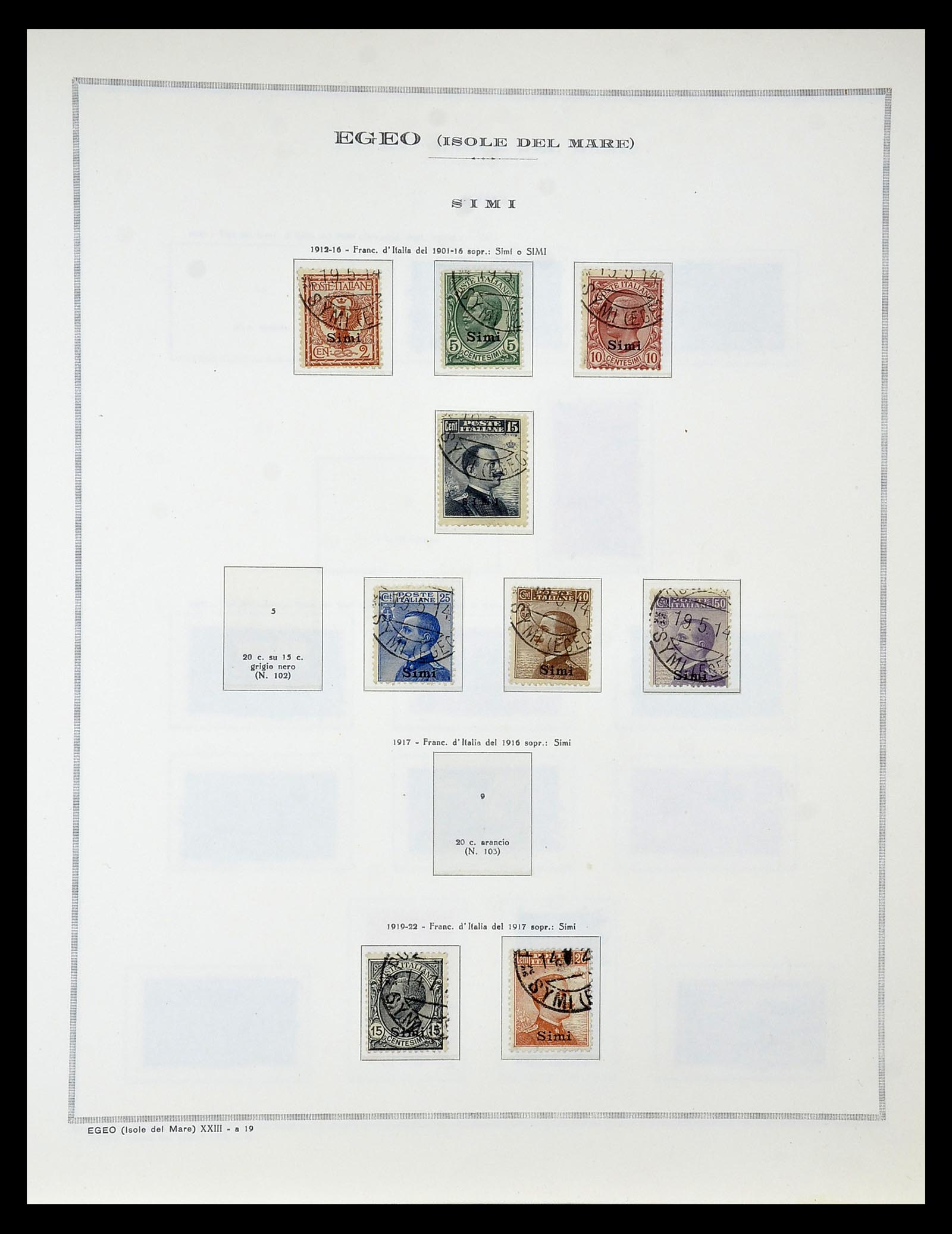 34970 056 - Postzegelverzameling 34970 Italiaanse koloniën 1903-1939.