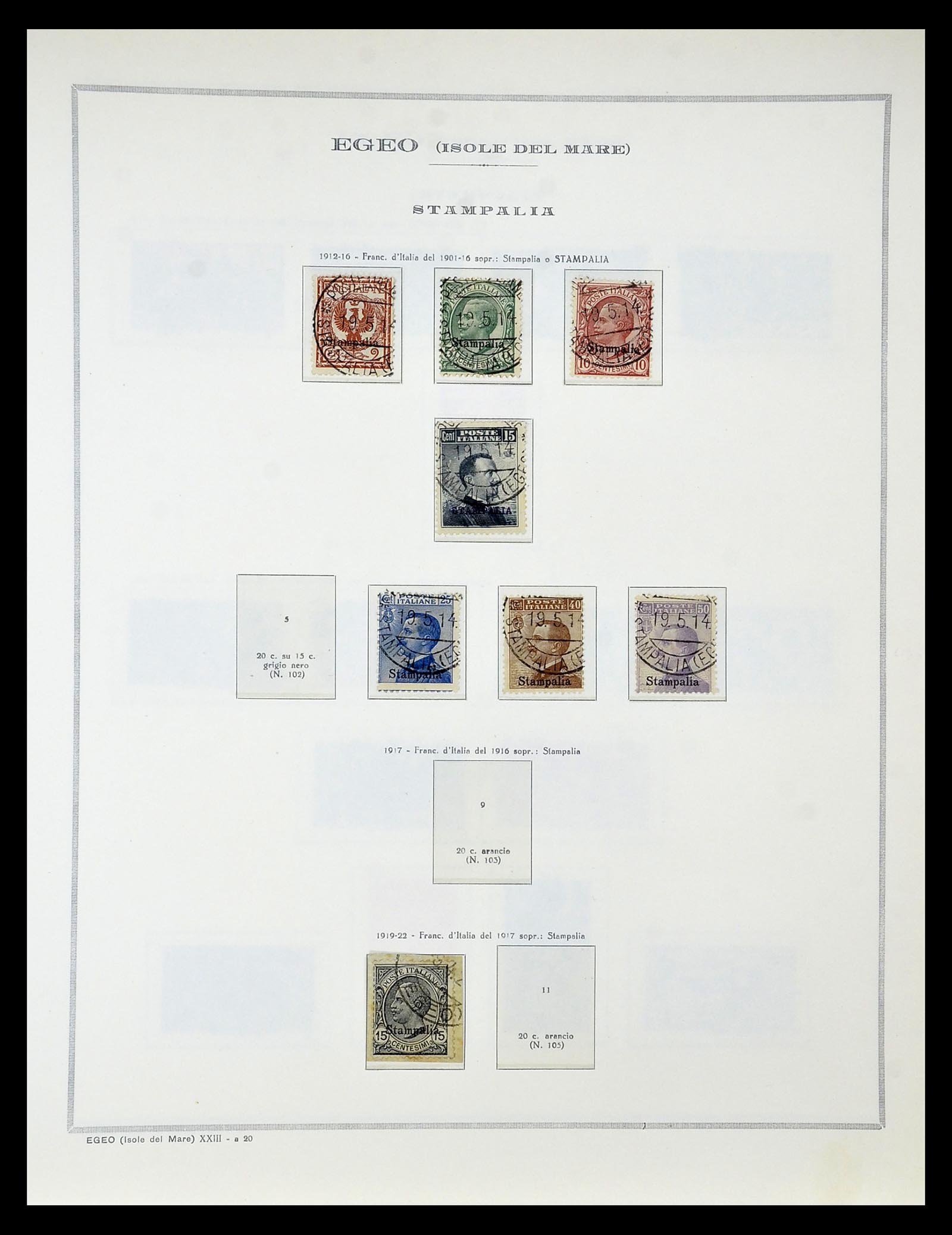 34970 058 - Postzegelverzameling 34970 Italiaanse koloniën 1903-1939.