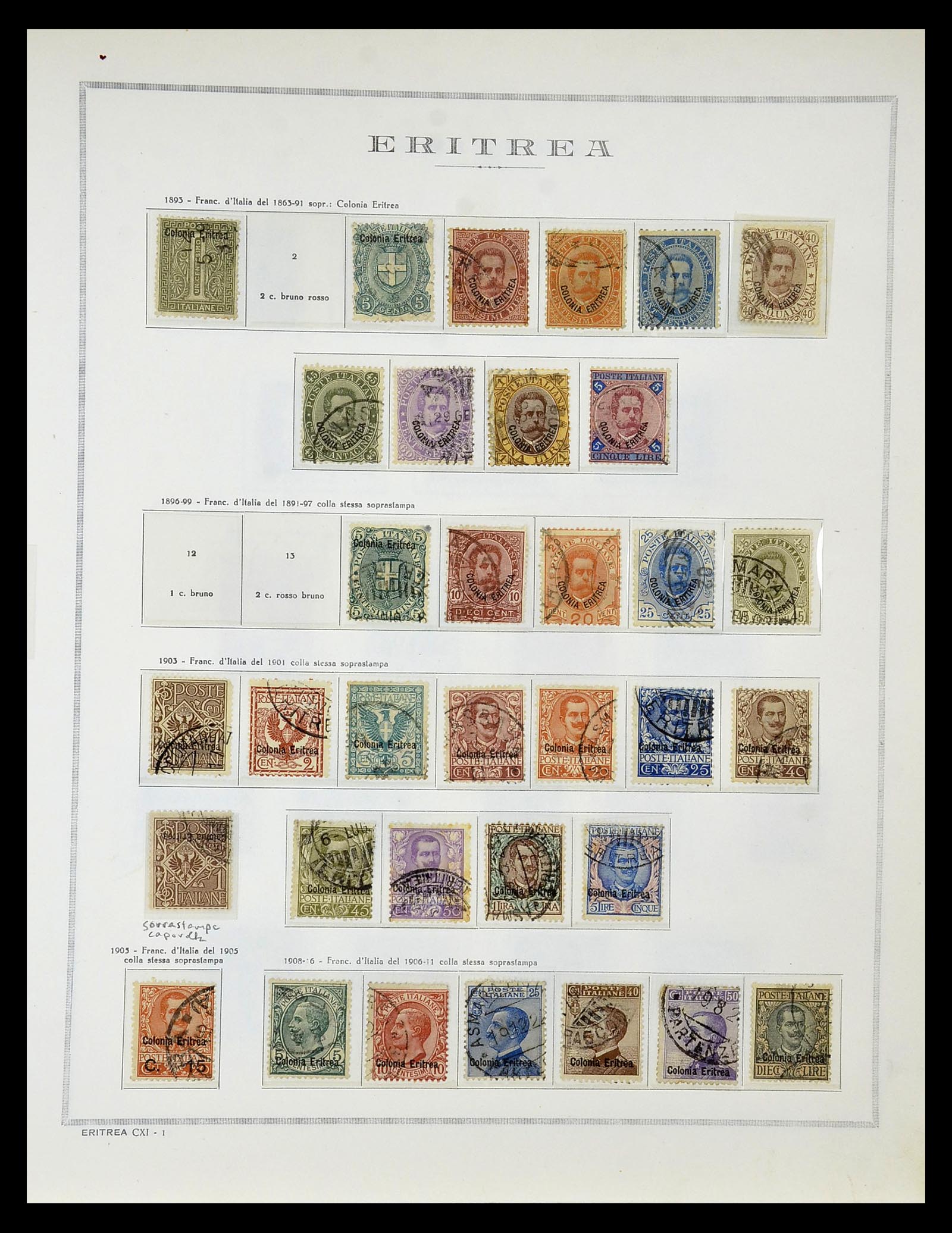 34970 060 - Postzegelverzameling 34970 Italiaanse koloniën 1903-1939.