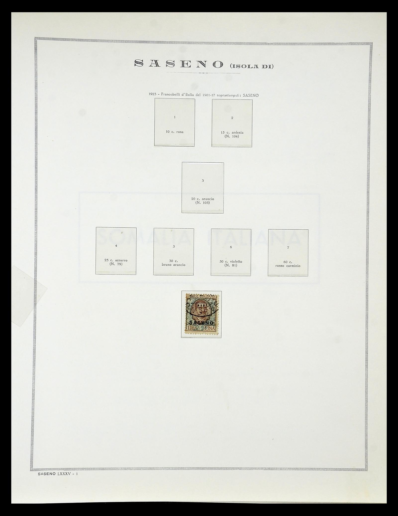 34970 088 - Postzegelverzameling 34970 Italiaanse koloniën 1903-1939.