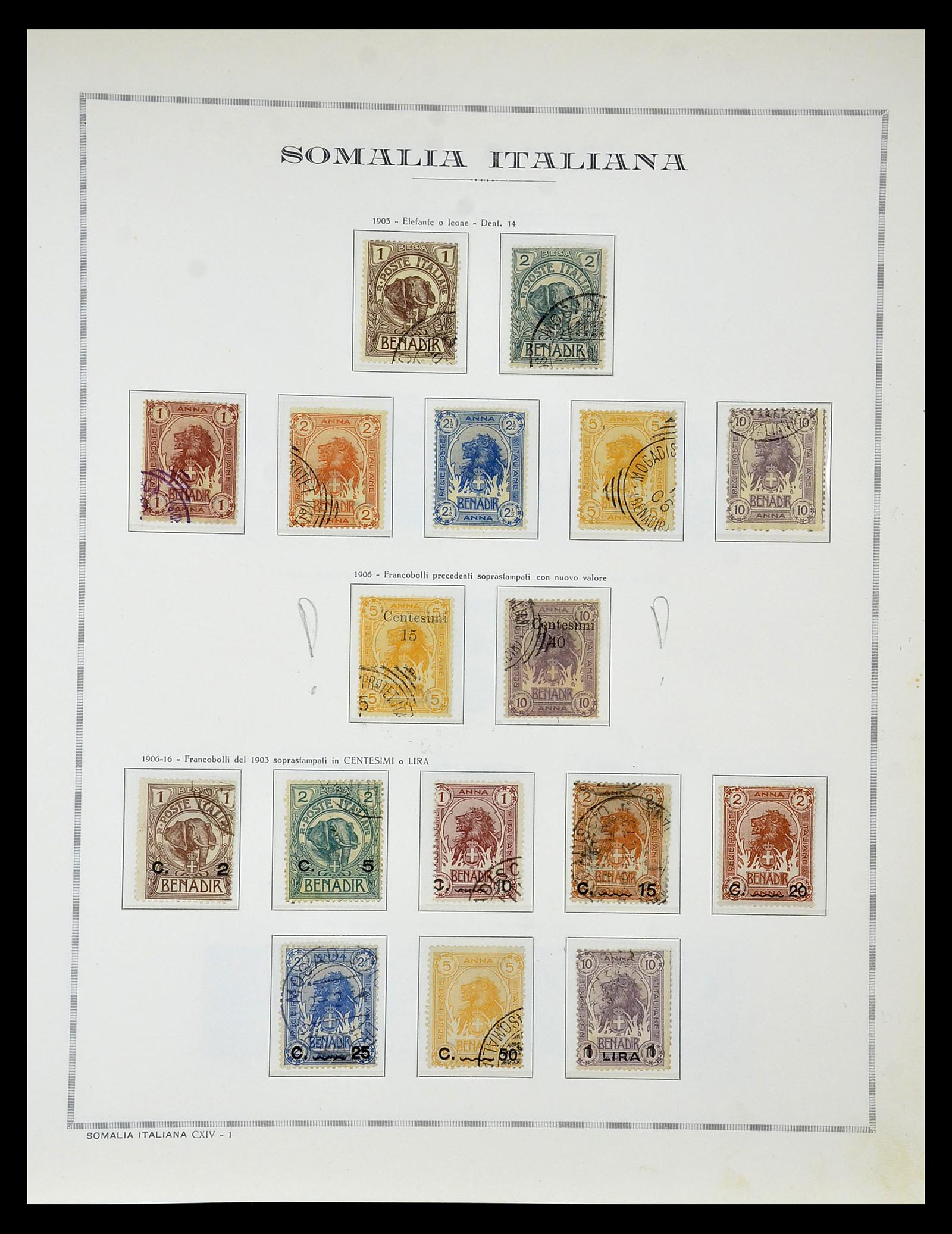 34970 089 - Postzegelverzameling 34970 Italiaanse koloniën 1903-1939.