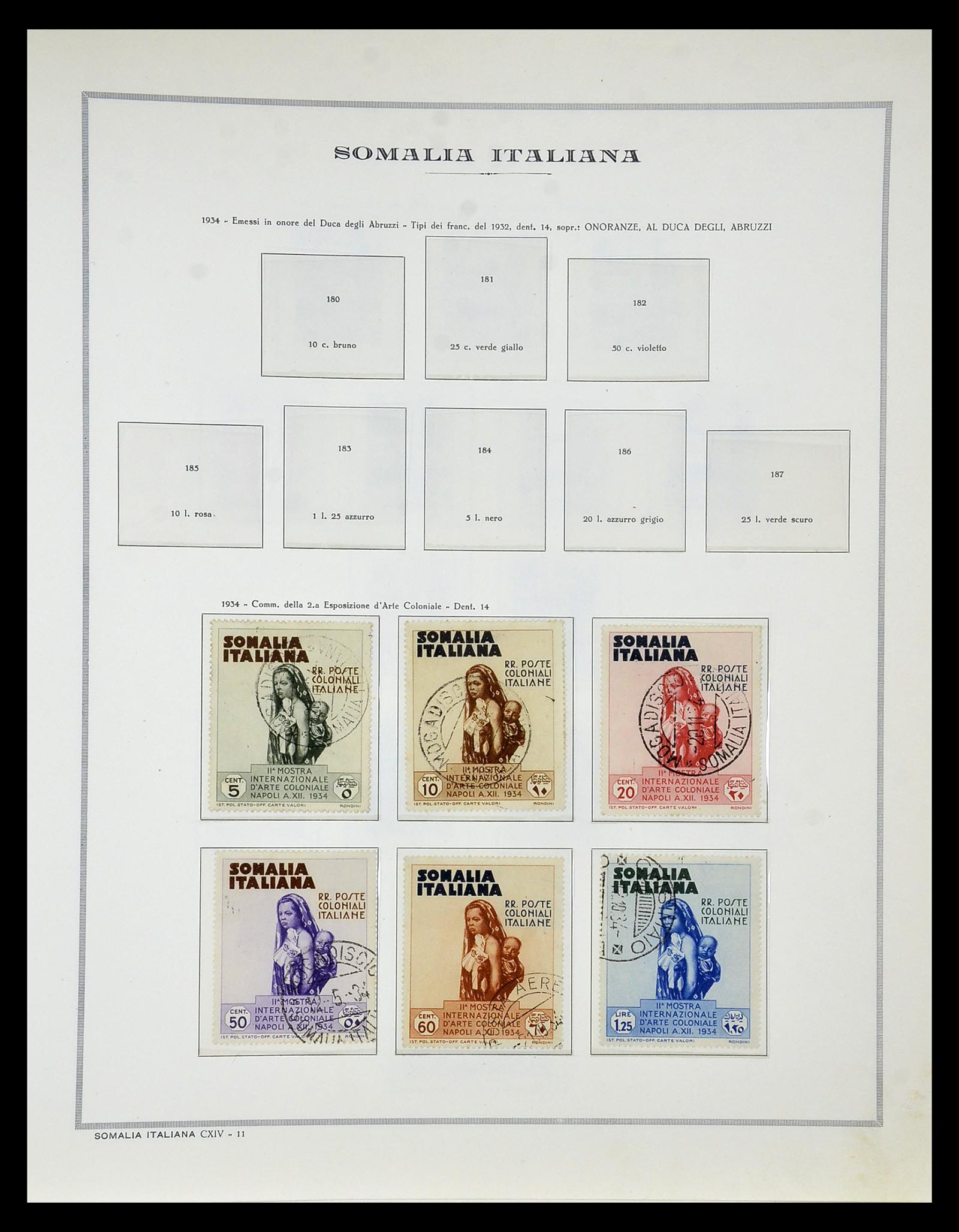 34970 101 - Stamp Collection 34970 Italian colonies 1903-1939.