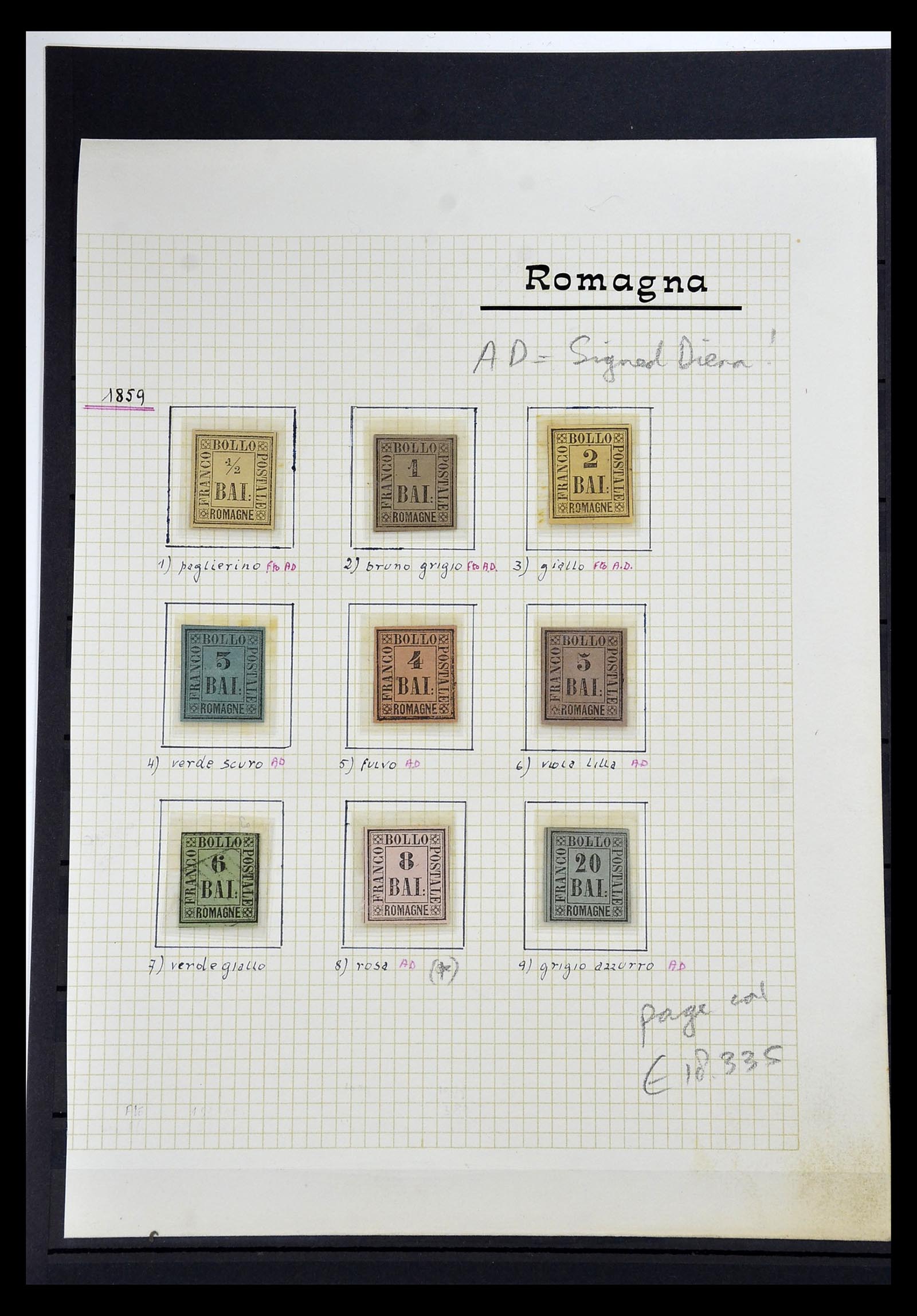 34971 001 - Stamp Collection 34971 Romagne 1859.