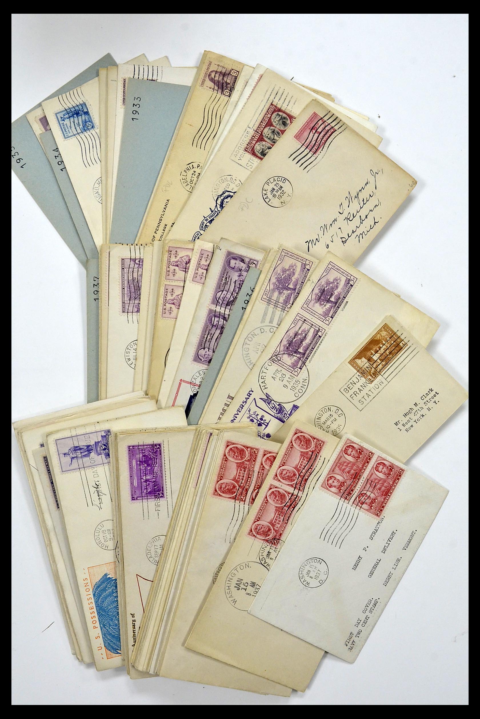 34972 020 - Postzegelverzameling 34972 USA brieven 1870-1990.