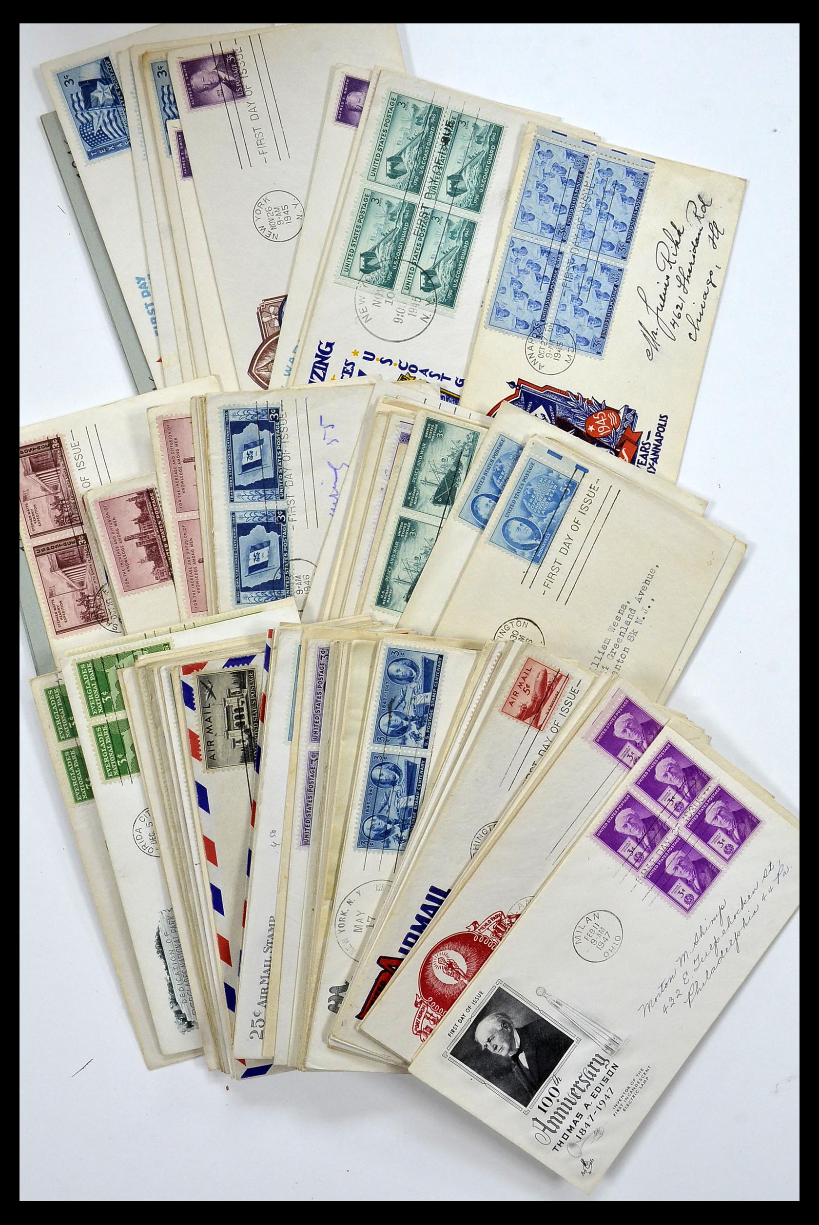 34972 023 - Postzegelverzameling 34972 USA brieven 1870-1990.