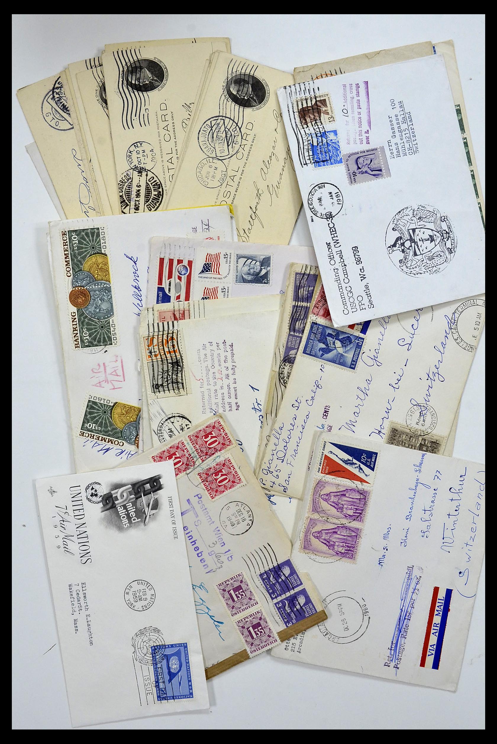 34972 029 - Postzegelverzameling 34972 USA brieven 1870-1990.