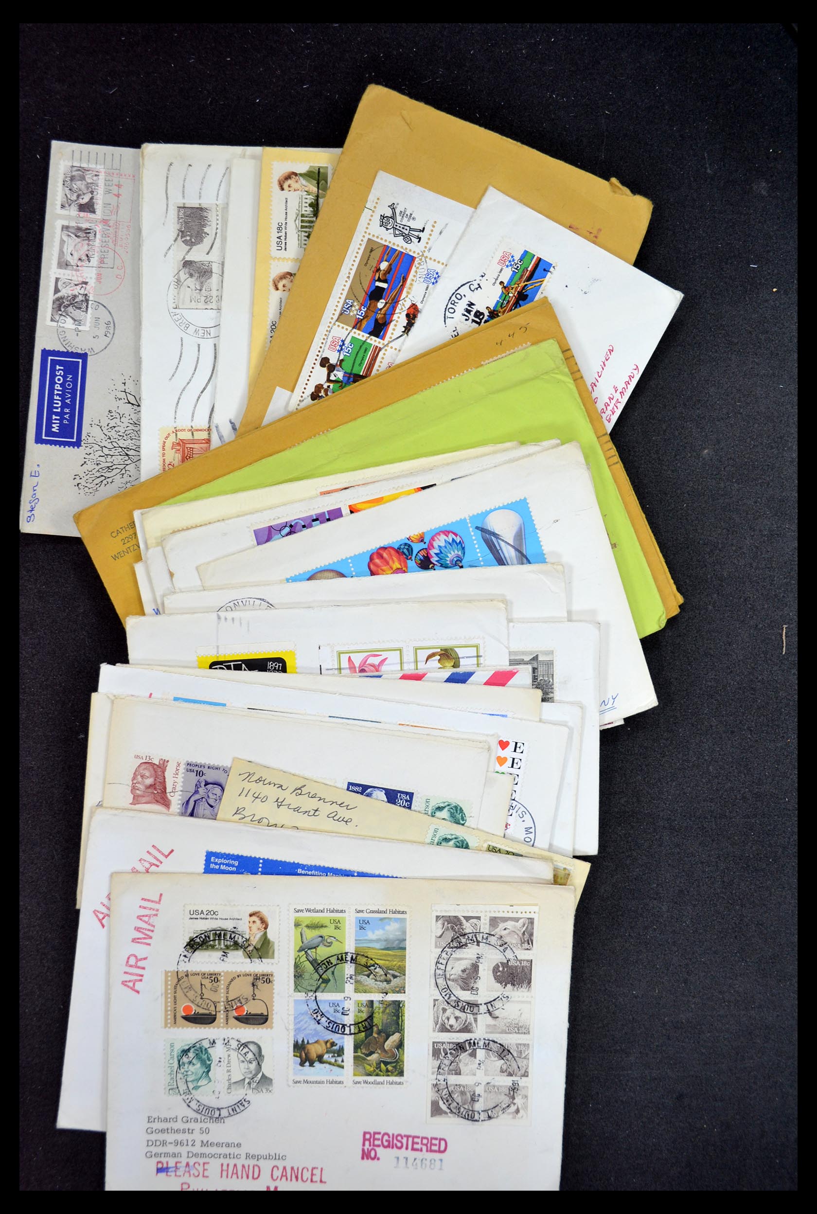 34972 061 - Postzegelverzameling 34972 USA brieven 1870-1990.