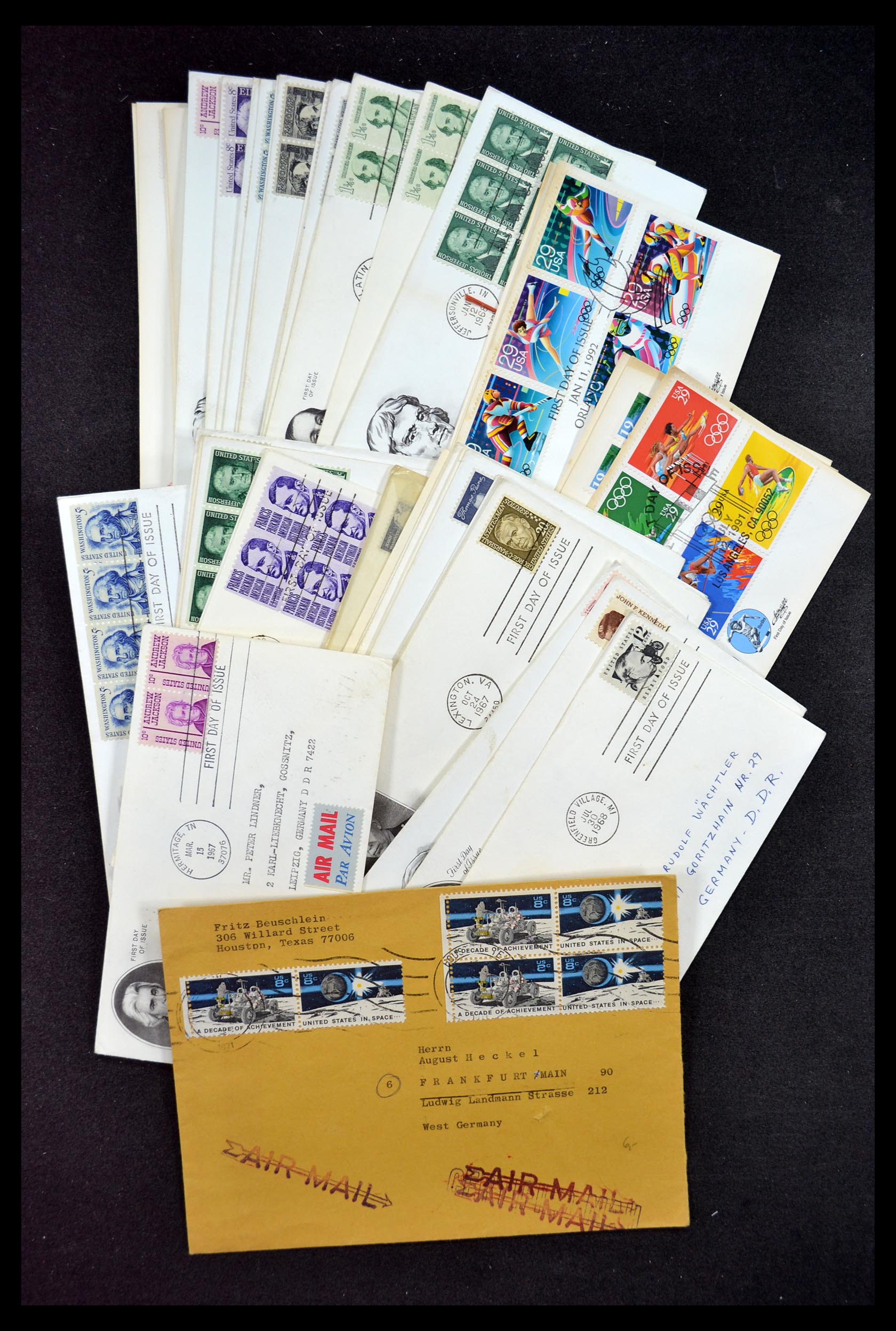 34972 080 - Postzegelverzameling 34972 USA brieven 1870-1990.