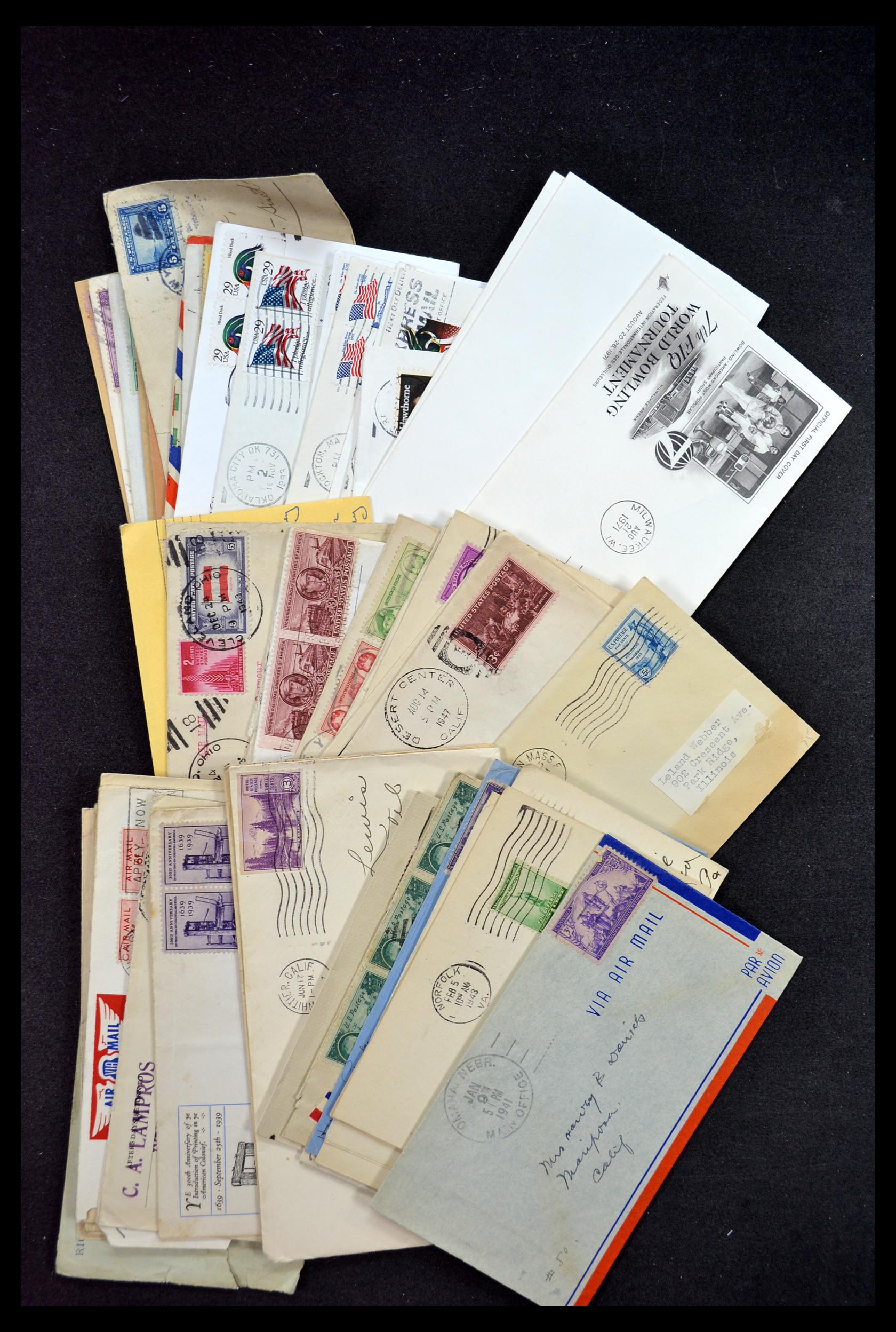 34972 082 - Postzegelverzameling 34972 USA brieven 1870-1990.
