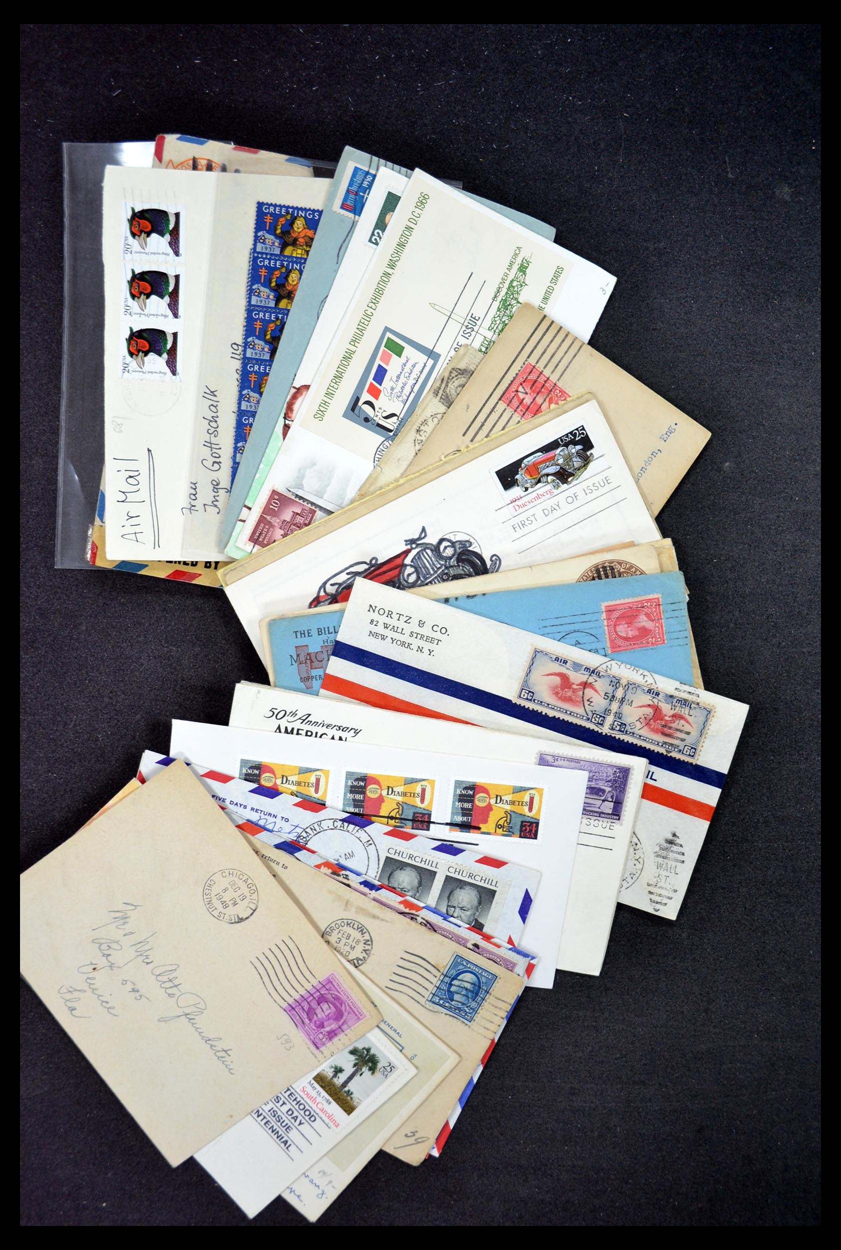34972 095 - Postzegelverzameling 34972 USA brieven 1870-1990.
