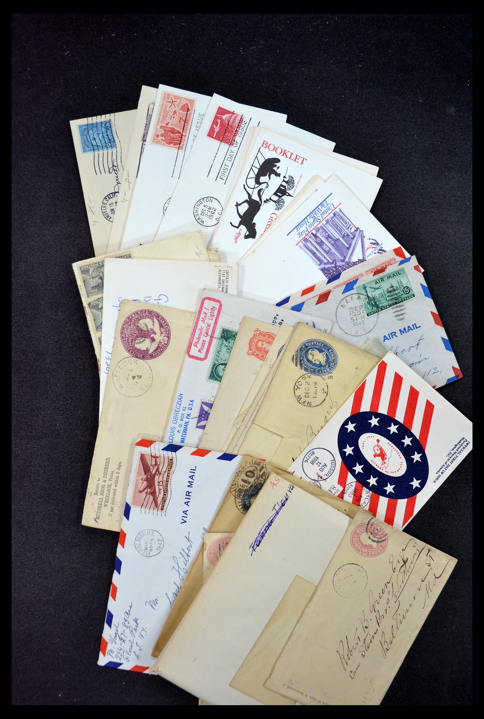 34972 098 - Postzegelverzameling 34972 USA brieven 1870-1990.