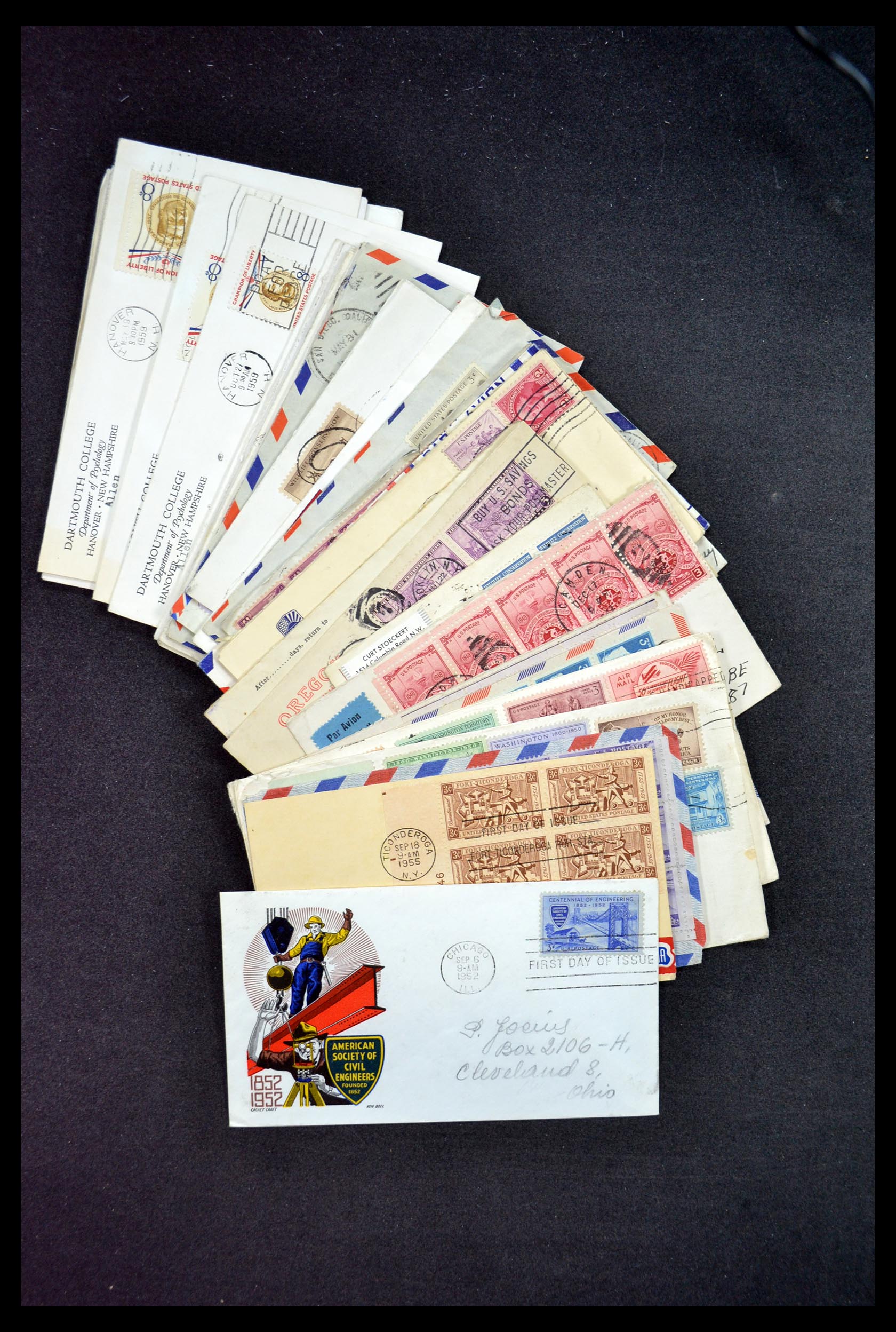 34972 100 - Postzegelverzameling 34972 USA brieven 1870-1990.
