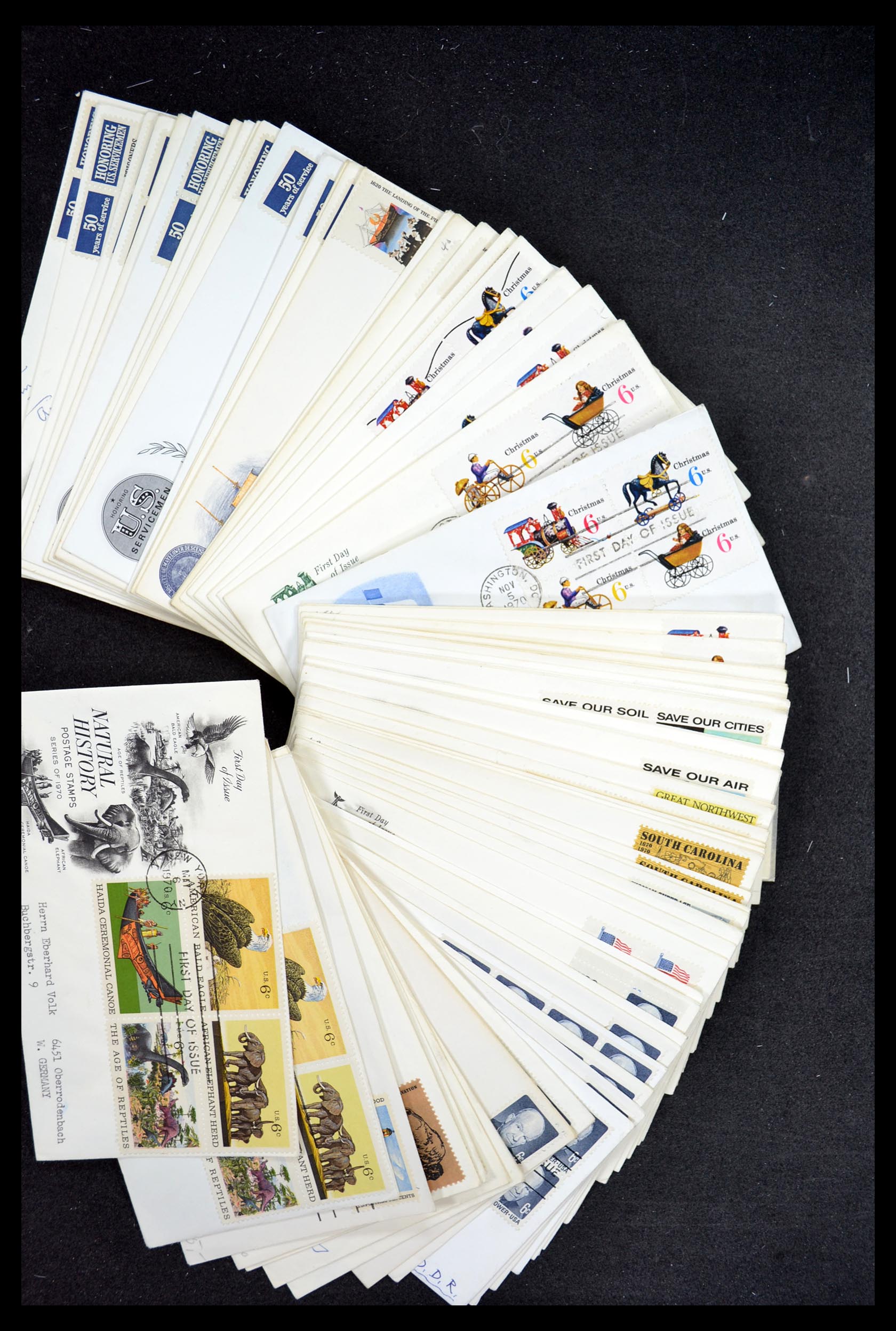 34972 107 - Postzegelverzameling 34972 USA brieven 1870-1990.