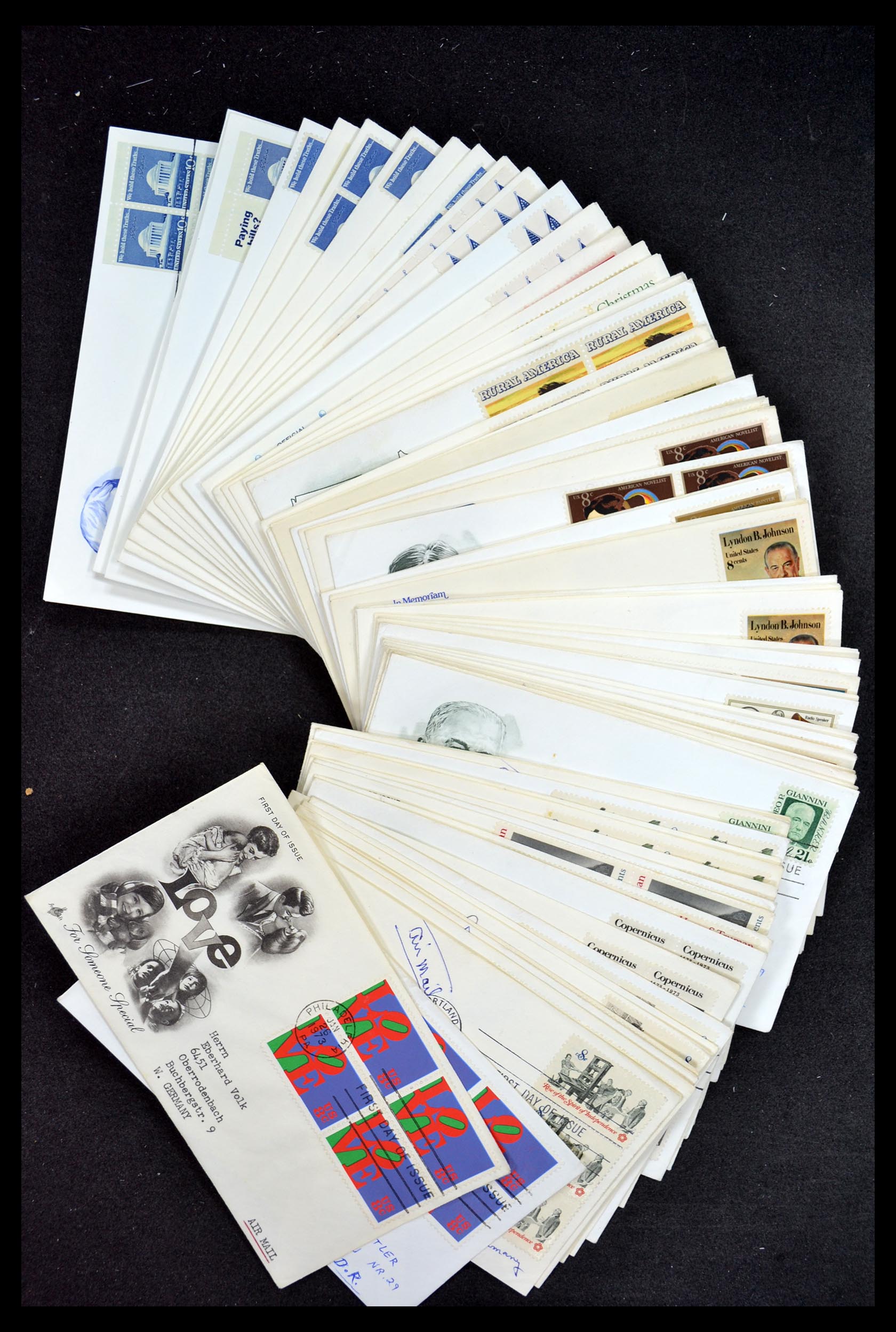 34972 110 - Postzegelverzameling 34972 USA brieven 1870-1990.