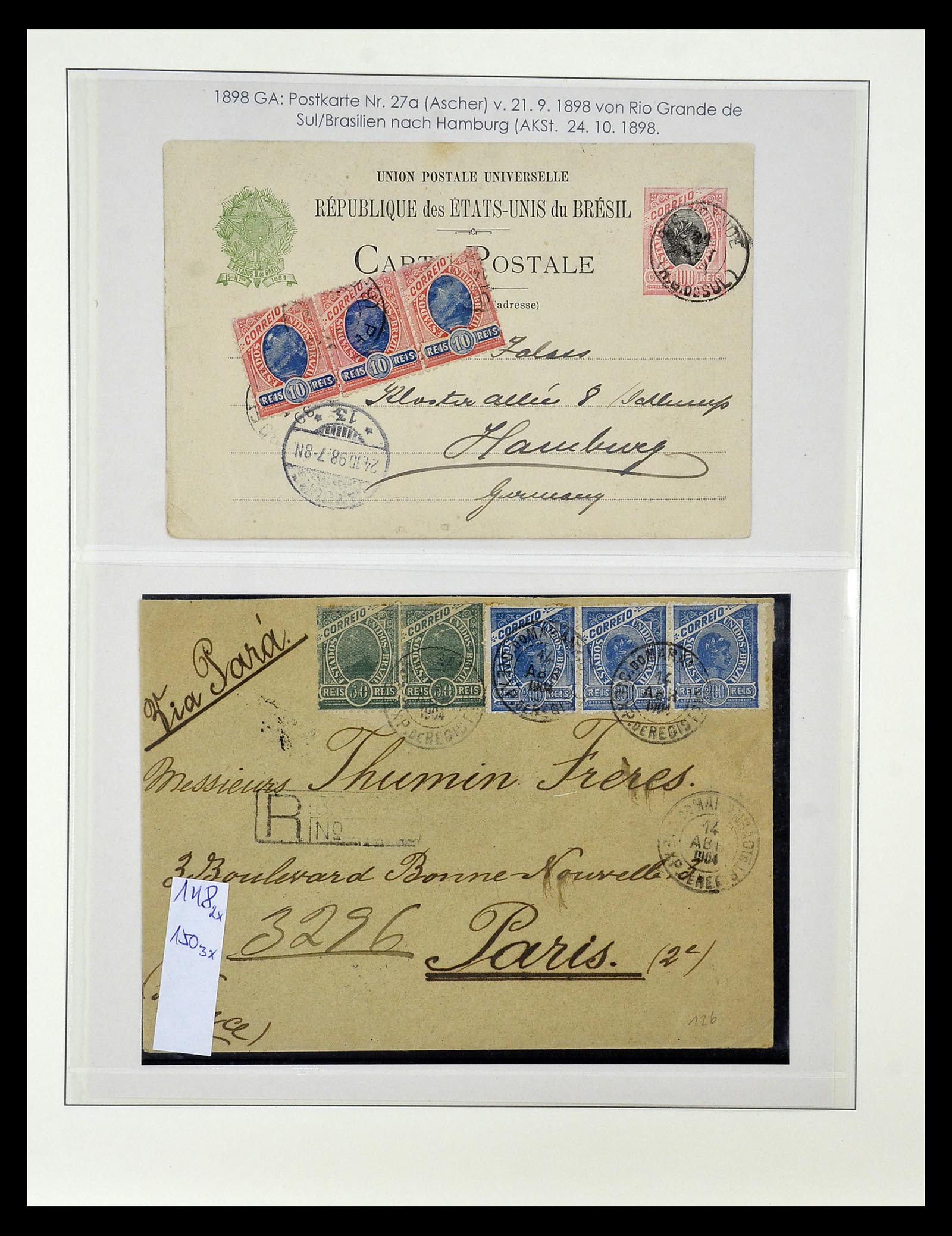 34975 015 - Postzegelverzameling 34975 Brazilië 1843-2015.