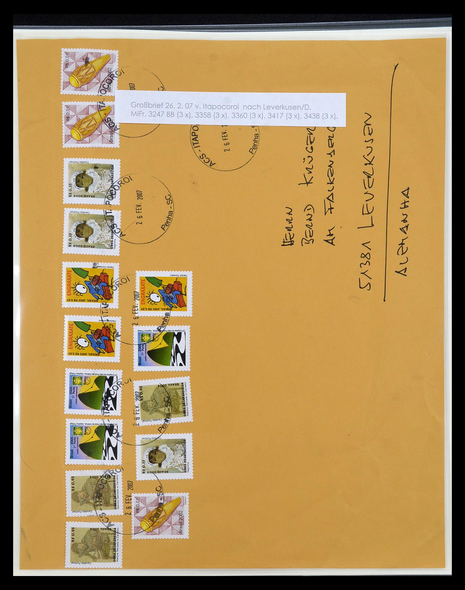 34975 595 - Postzegelverzameling 34975 Brazilië 1843-2015.