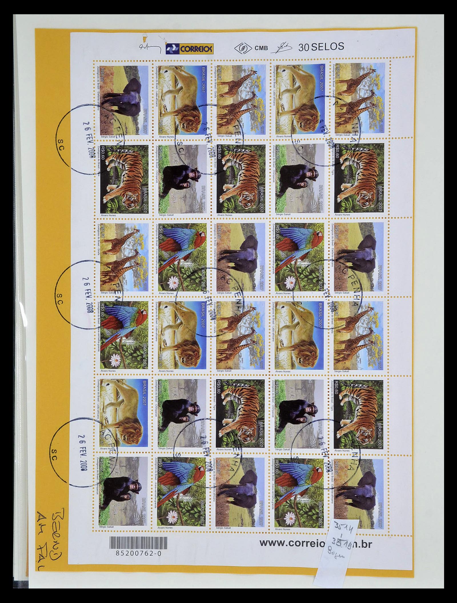34975 605 - Postzegelverzameling 34975 Brazilië 1843-2015.