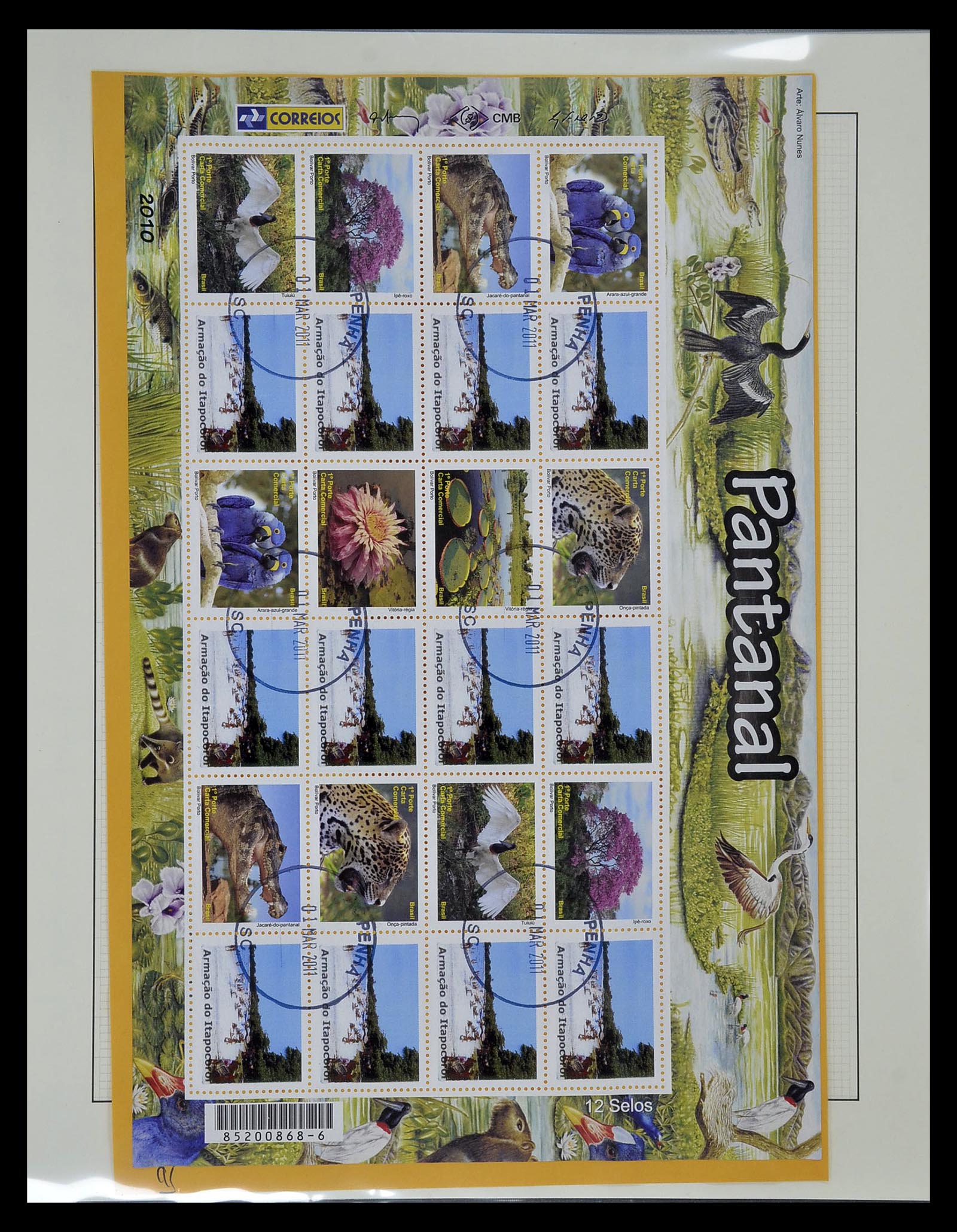 34975 609 - Postzegelverzameling 34975 Brazilië 1843-2015.