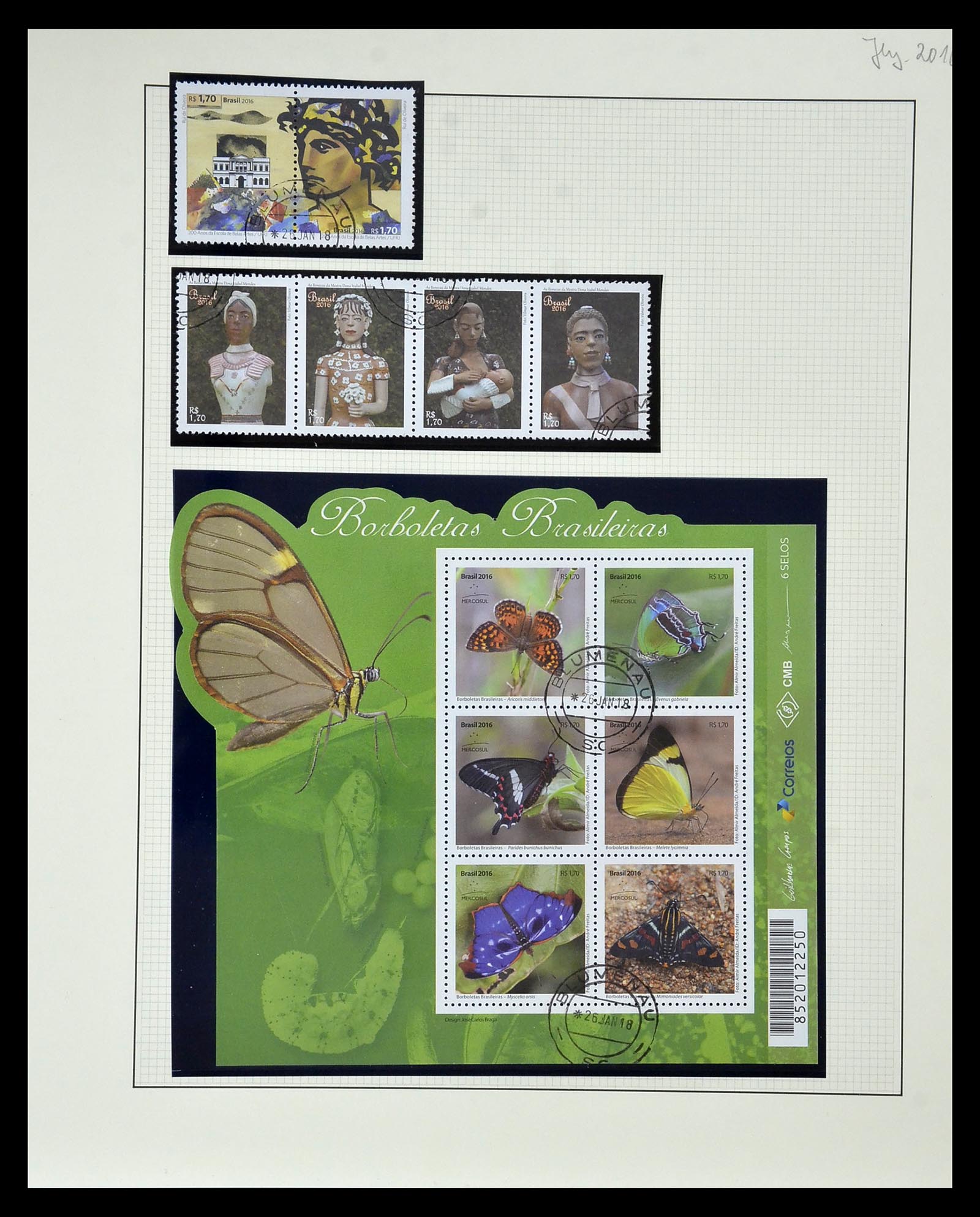 34975 618 - Postzegelverzameling 34975 Brazilië 1843-2015.