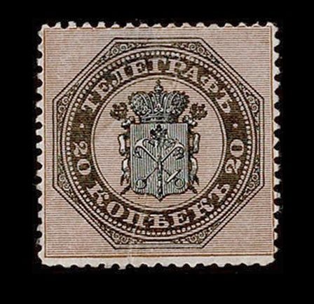 34980 001 - Postzegelverzameling 34980 Rusland telegraaf 1866.