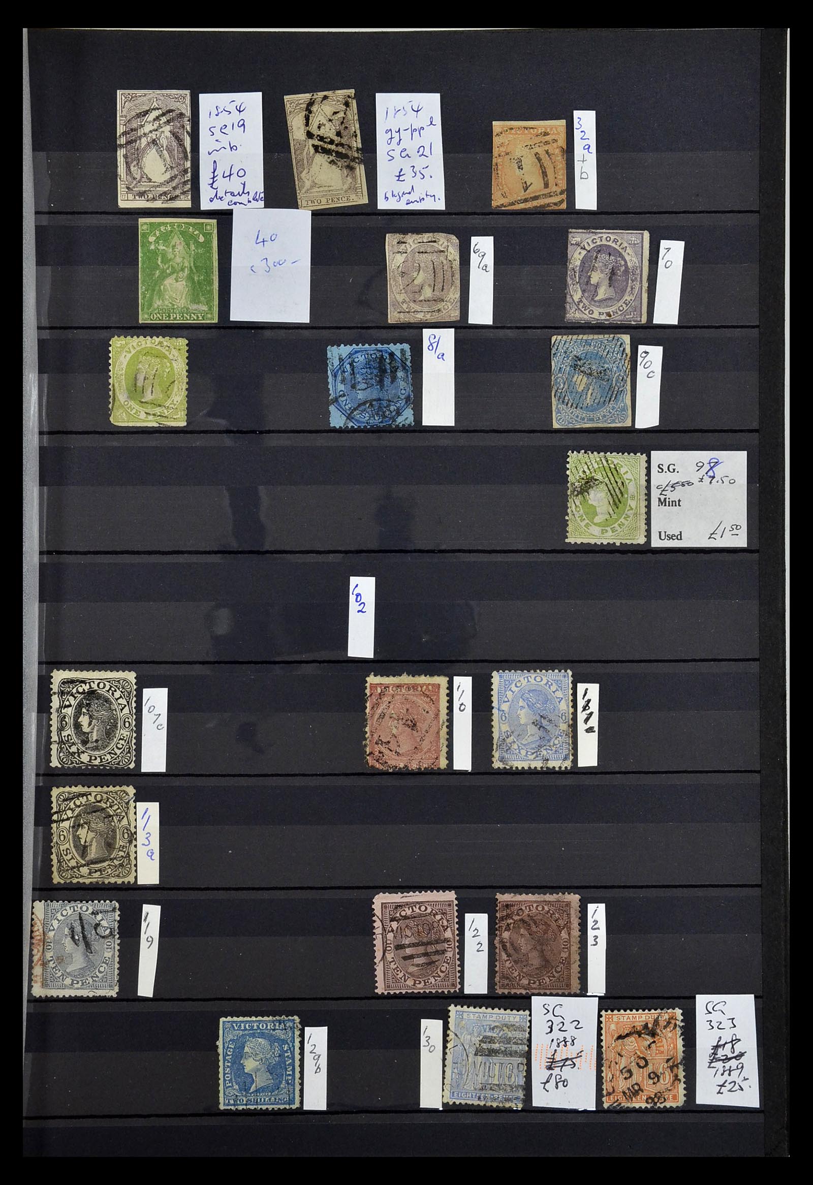 34982 001 - Postzegelverzameling 34982 Victoria 1854-1904.