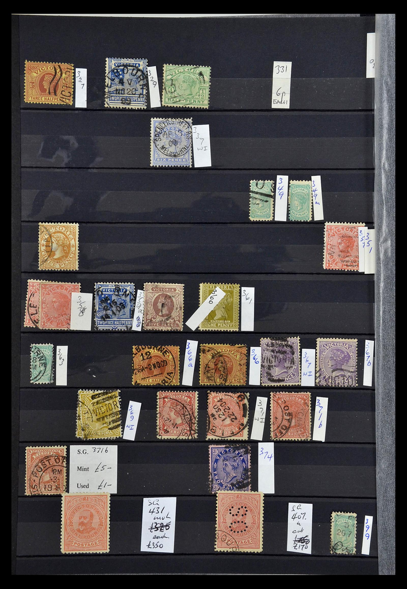 34982 006 - Postzegelverzameling 34982 Victoria 1854-1904.