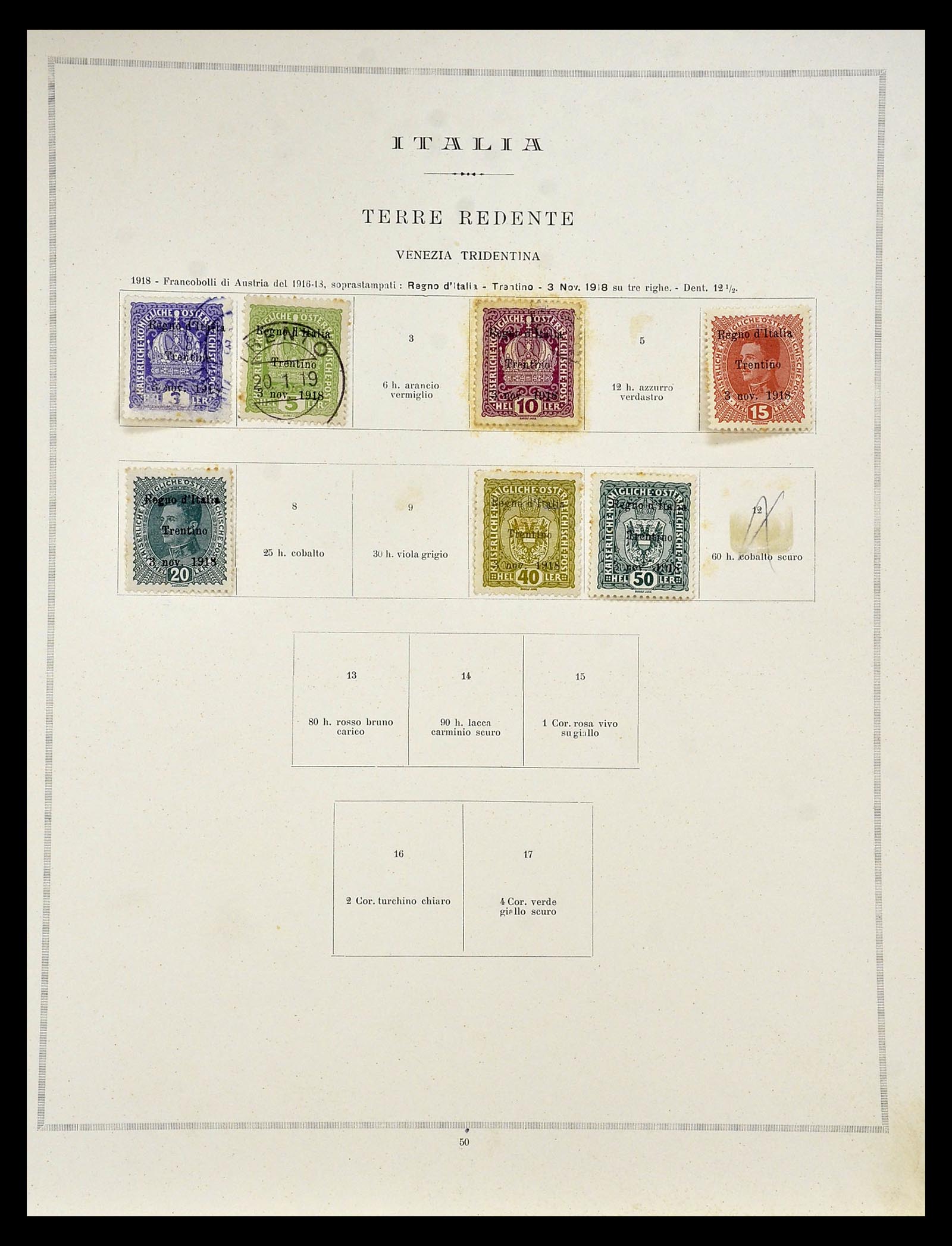 34984 004 - Postzegelverzameling 34984 Italiaanse gebieden 1918-1924.