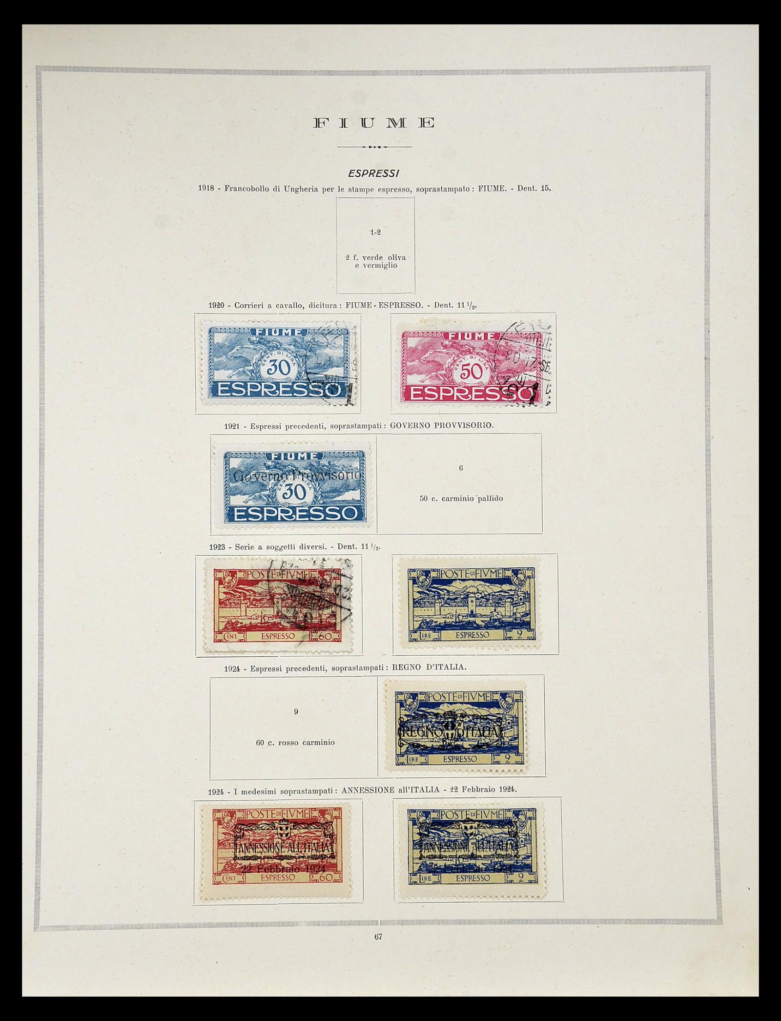 34984 019 - Postzegelverzameling 34984 Italiaanse gebieden 1918-1924.