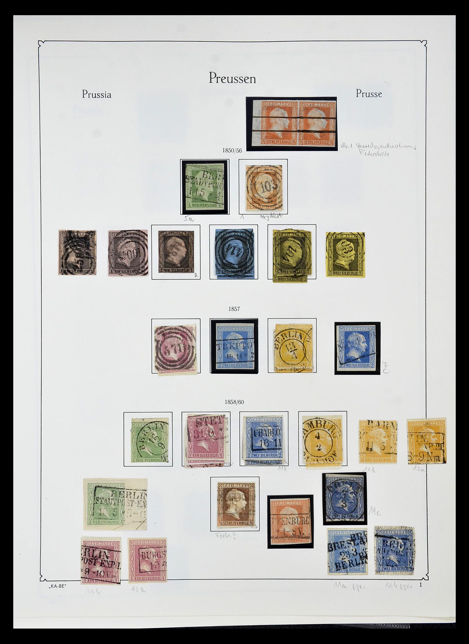 34989 001 - Postzegelverzameling 34989 Oud Duitse Staten 1850-1867.