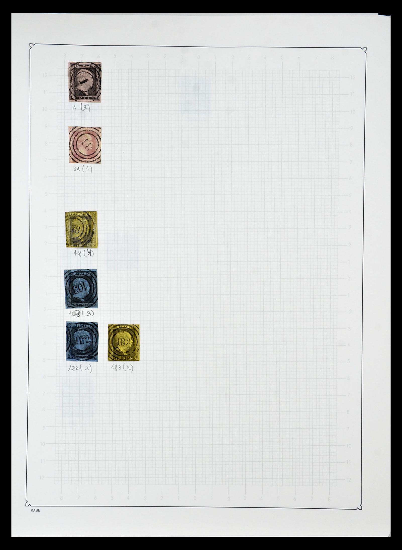 34989 002 - Postzegelverzameling 34989 Oud Duitse Staten 1850-1867.
