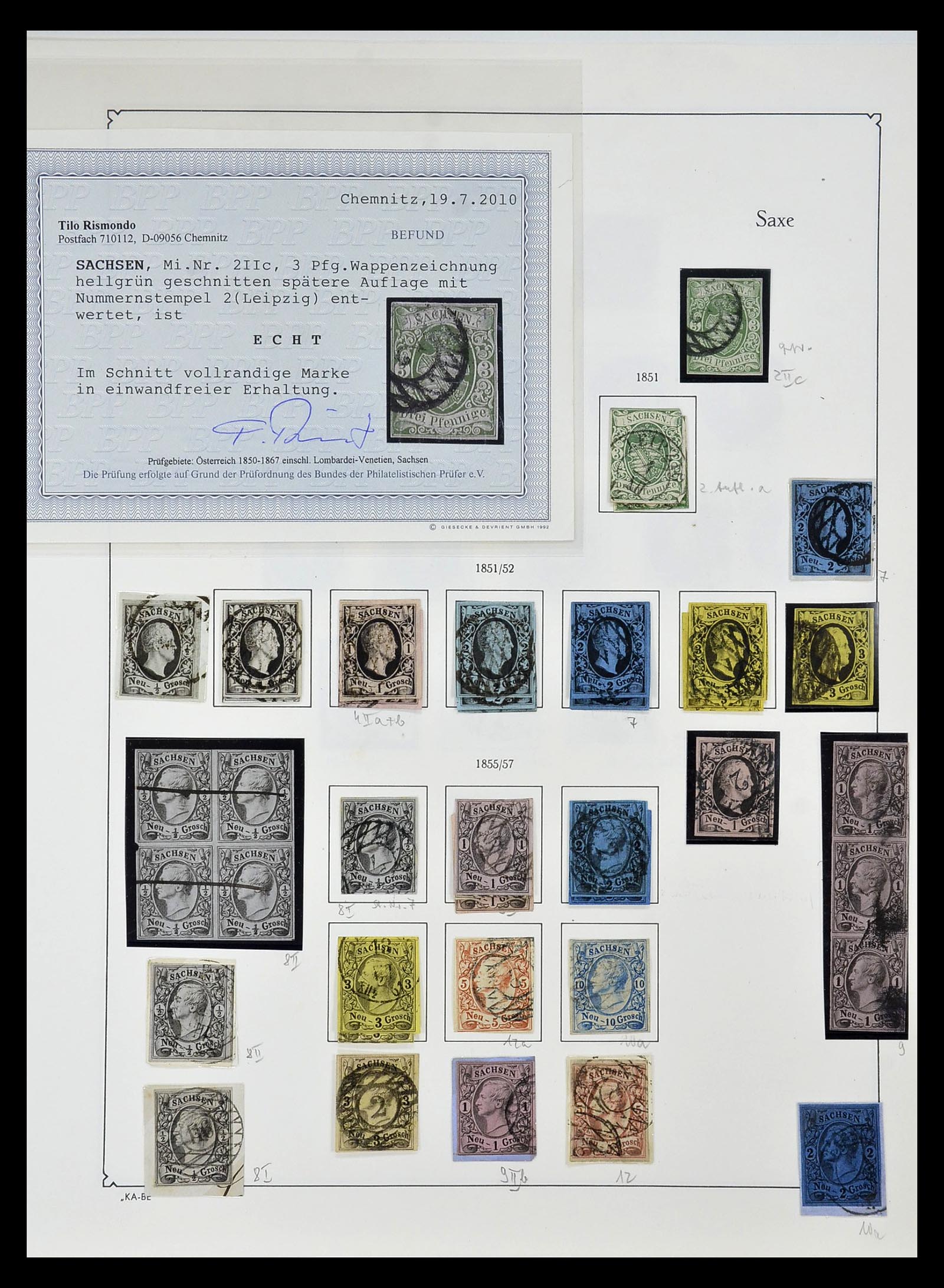 34989 006 - Postzegelverzameling 34989 Oud Duitse Staten 1850-1867.