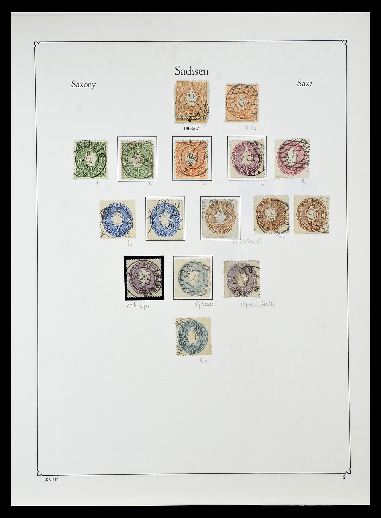 34989 007 - Postzegelverzameling 34989 Oud Duitse Staten 1850-1867.