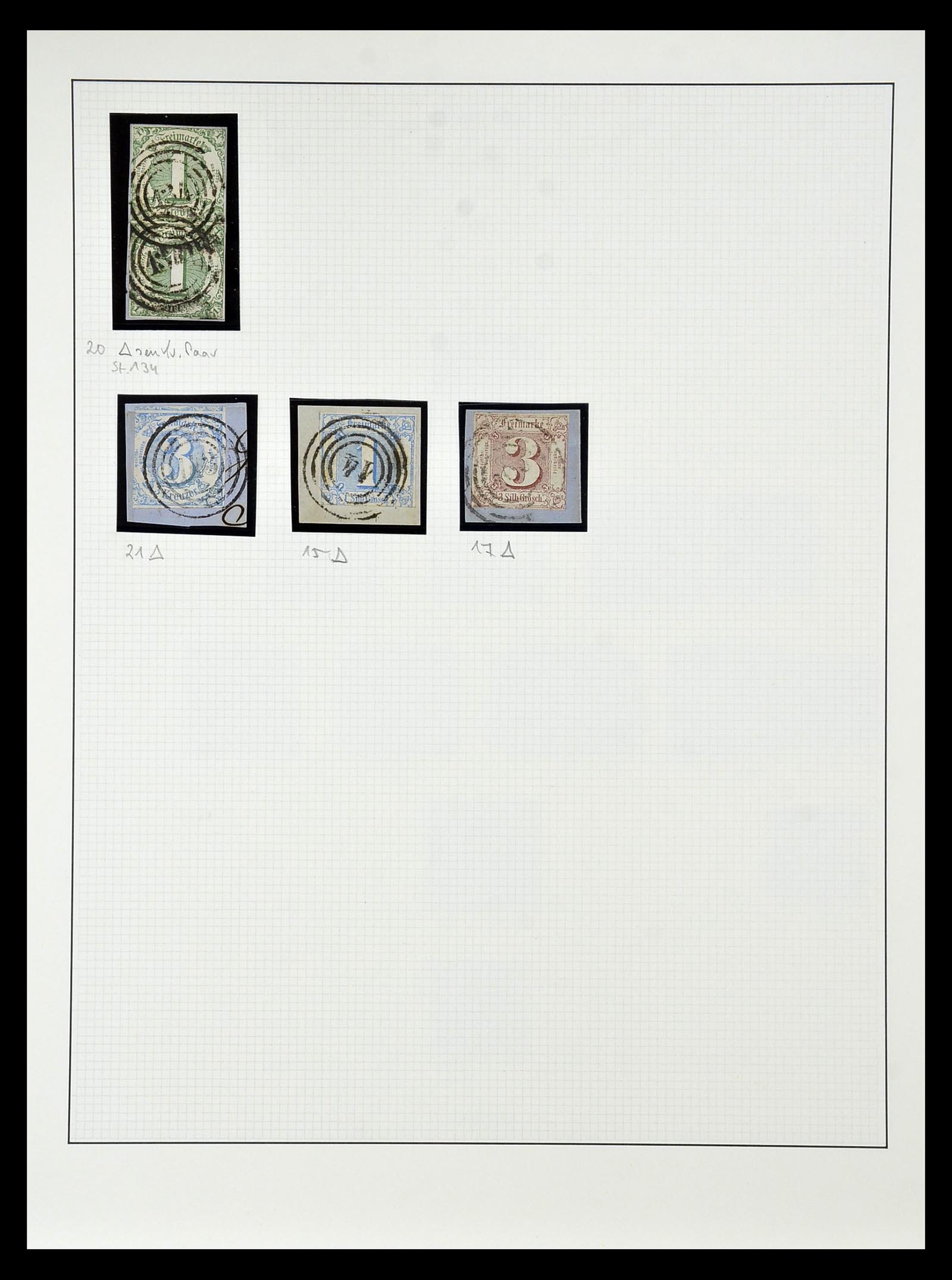 34989 015 - Postzegelverzameling 34989 Oud Duitse Staten 1850-1867.