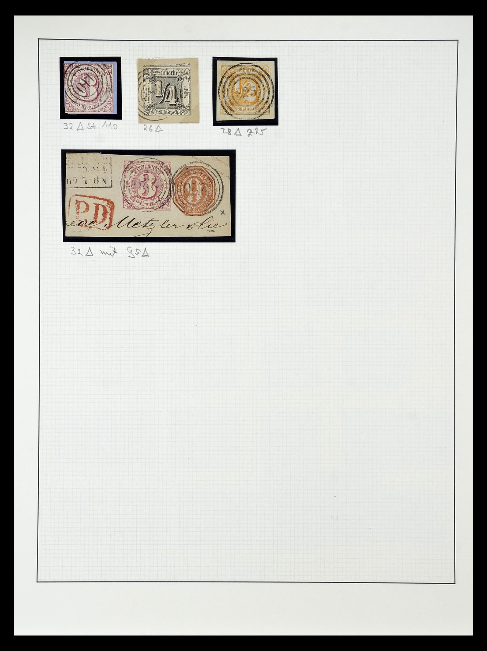 34989 017 - Postzegelverzameling 34989 Oud Duitse Staten 1850-1867.