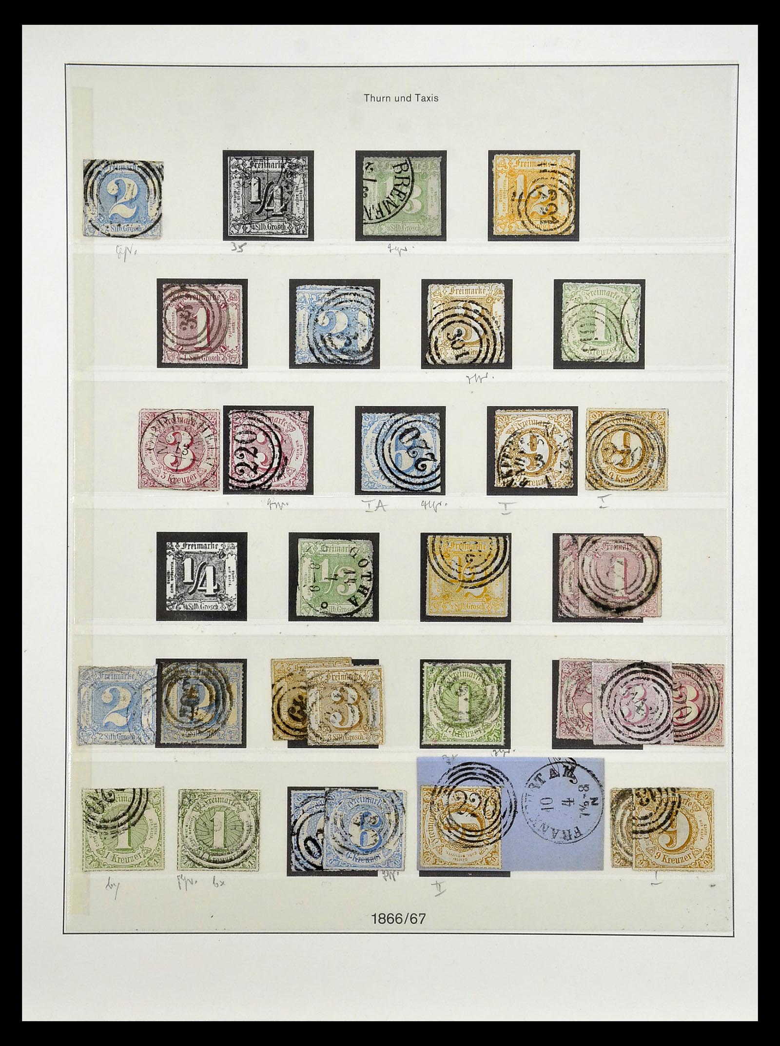 34989 018 - Postzegelverzameling 34989 Oud Duitse Staten 1850-1867.