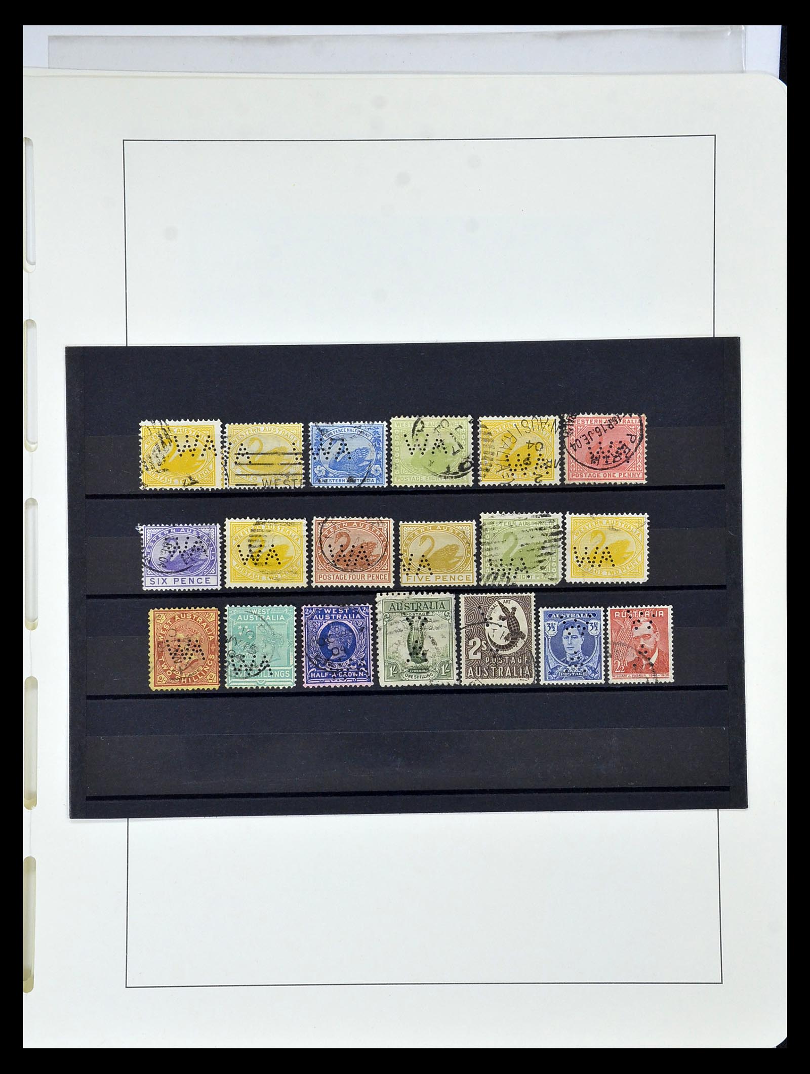 34992 006 - Postzegelverzameling 34992 West Australië dienstzegels 1903-1952.