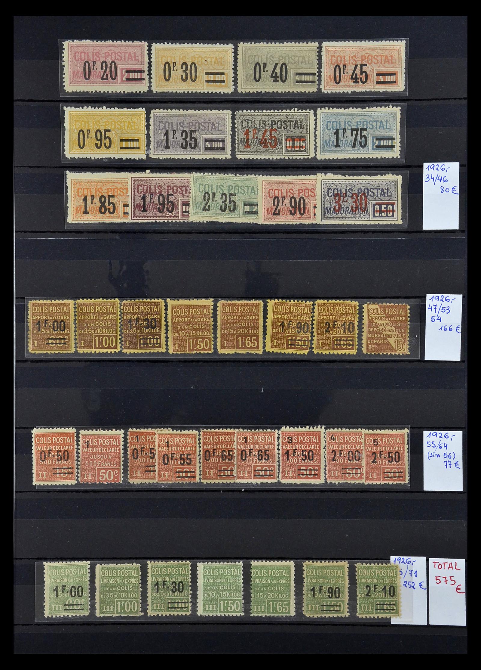 34994 002 - Postzegelverzameling 34994 Frankrijk pakketzegels 1892-1945.