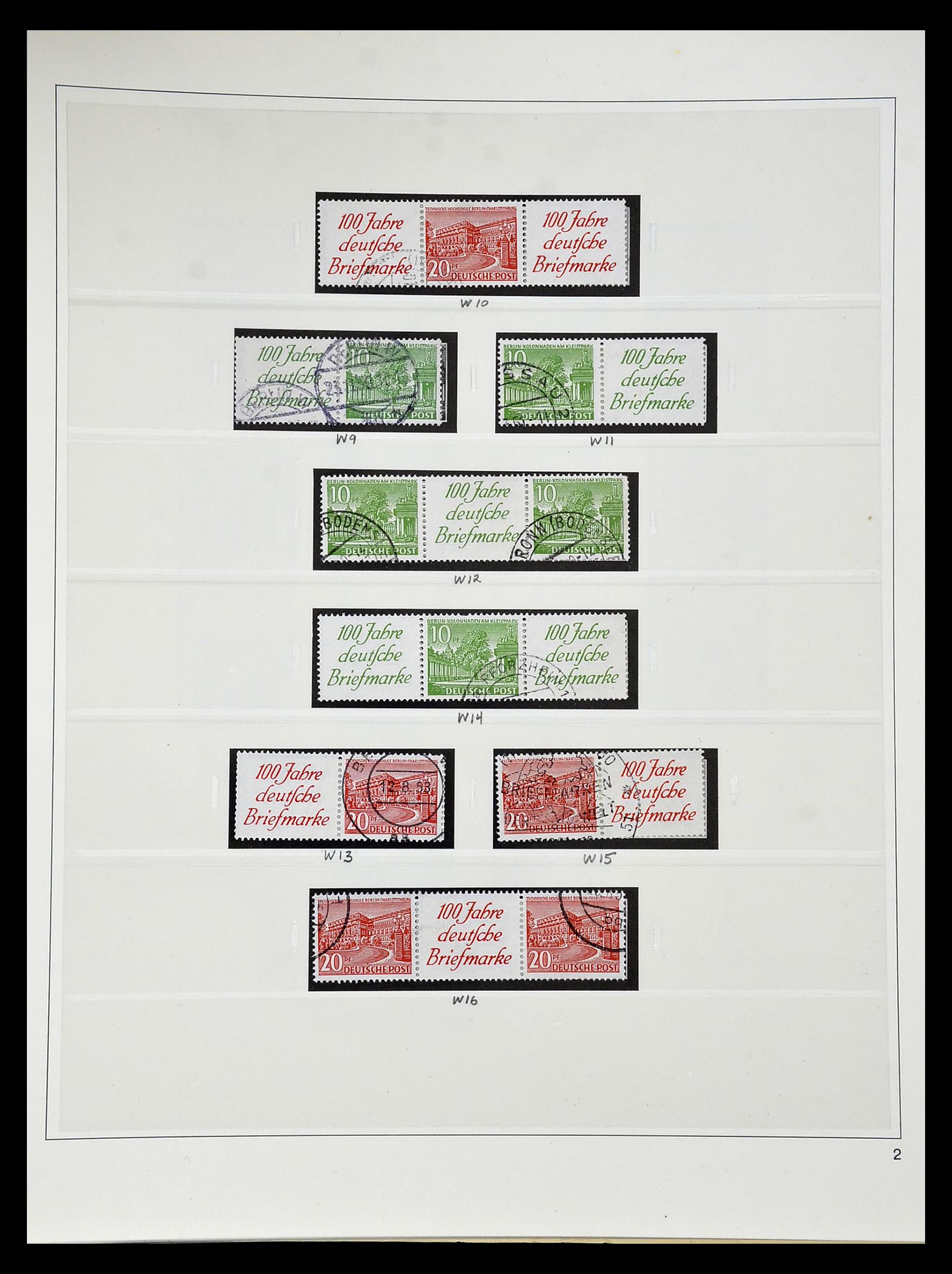 34995 002 - Postzegelverzameling 34995 Berlijn combinaties 1949-1952.